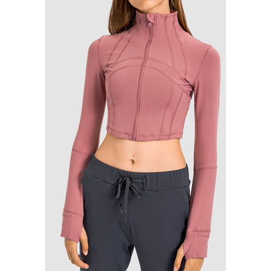 Zip Front Cropped Sports Jacket