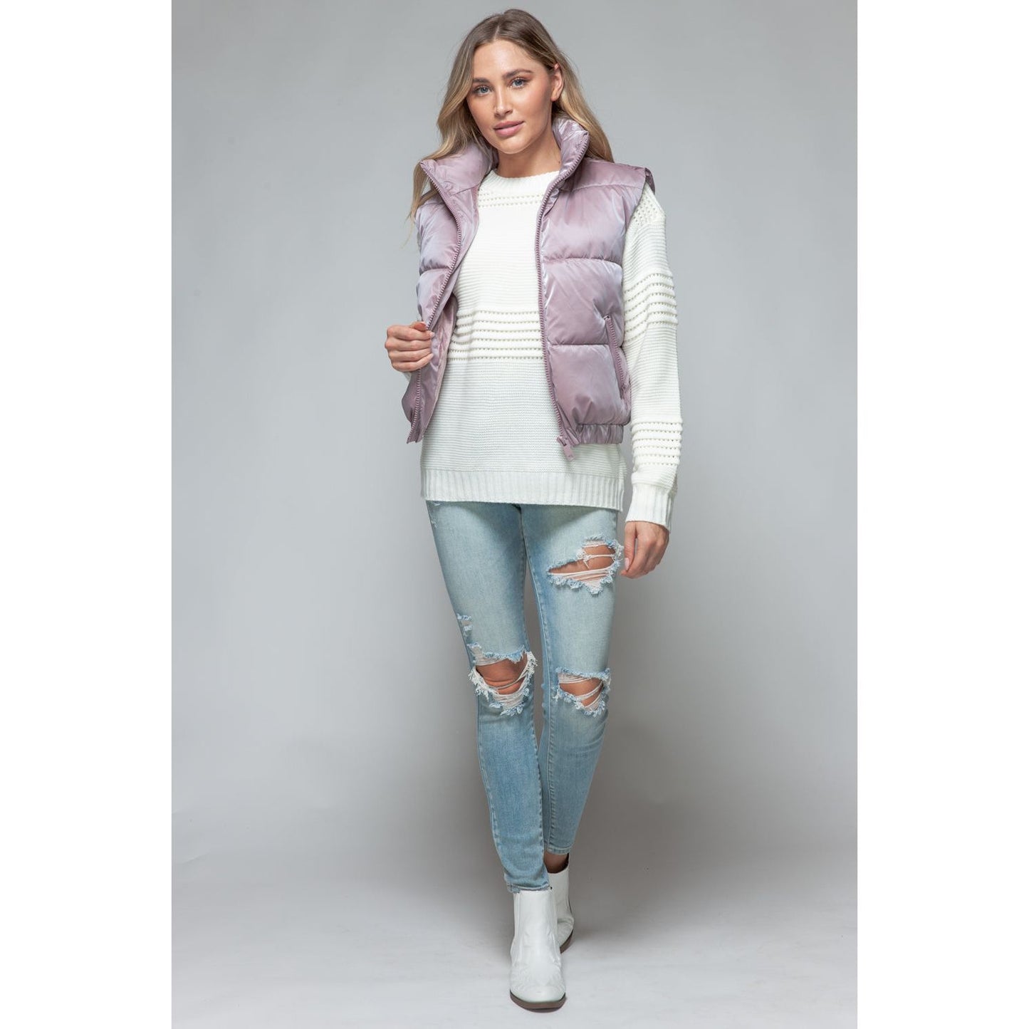 Snobbish Fine Fur Lining Quilted Vest