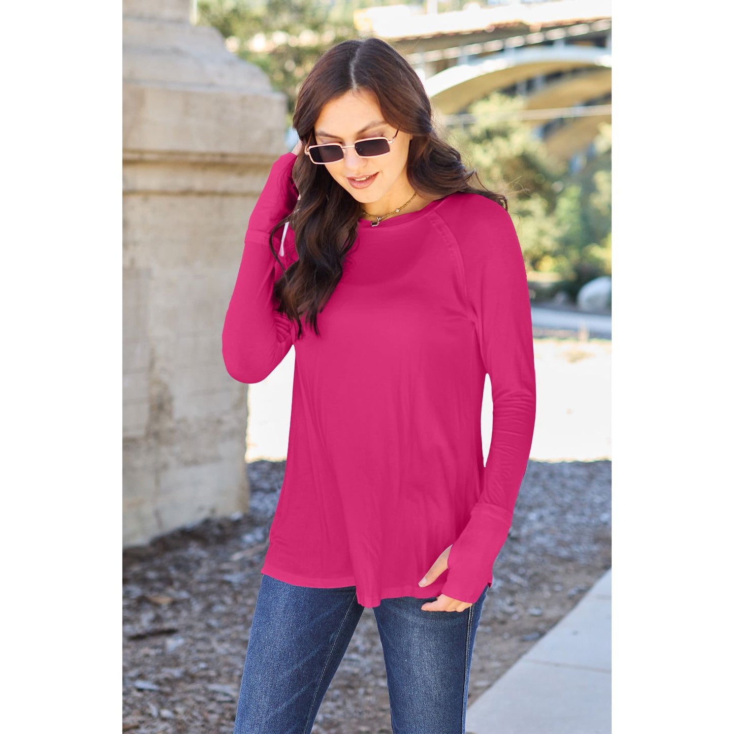 Basic Bae Full Size Round Neck Long Sleeve T-Shirt