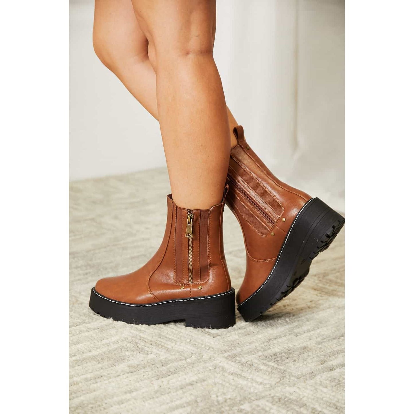 Forever Link Side Zip Platform Boots