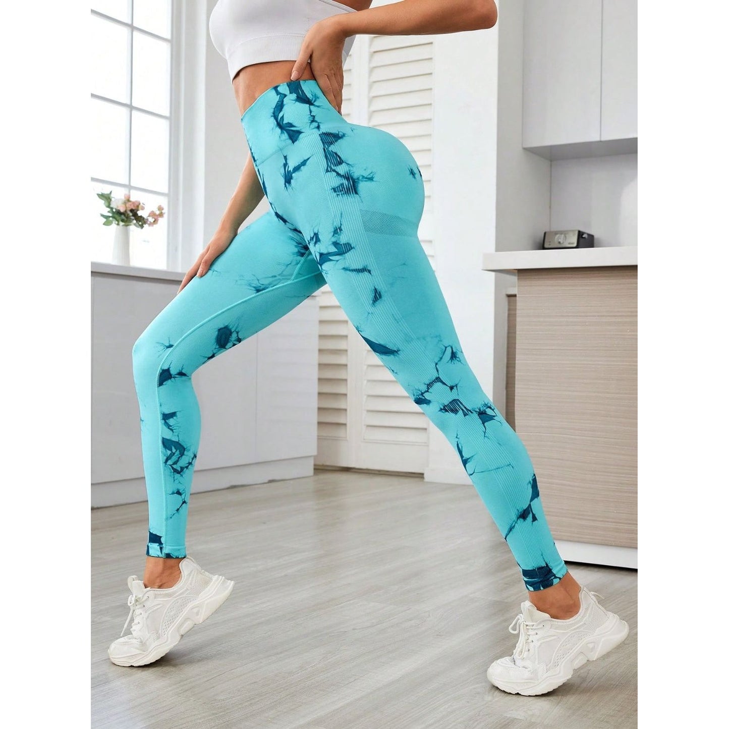 Printed High Waist Active Leggings