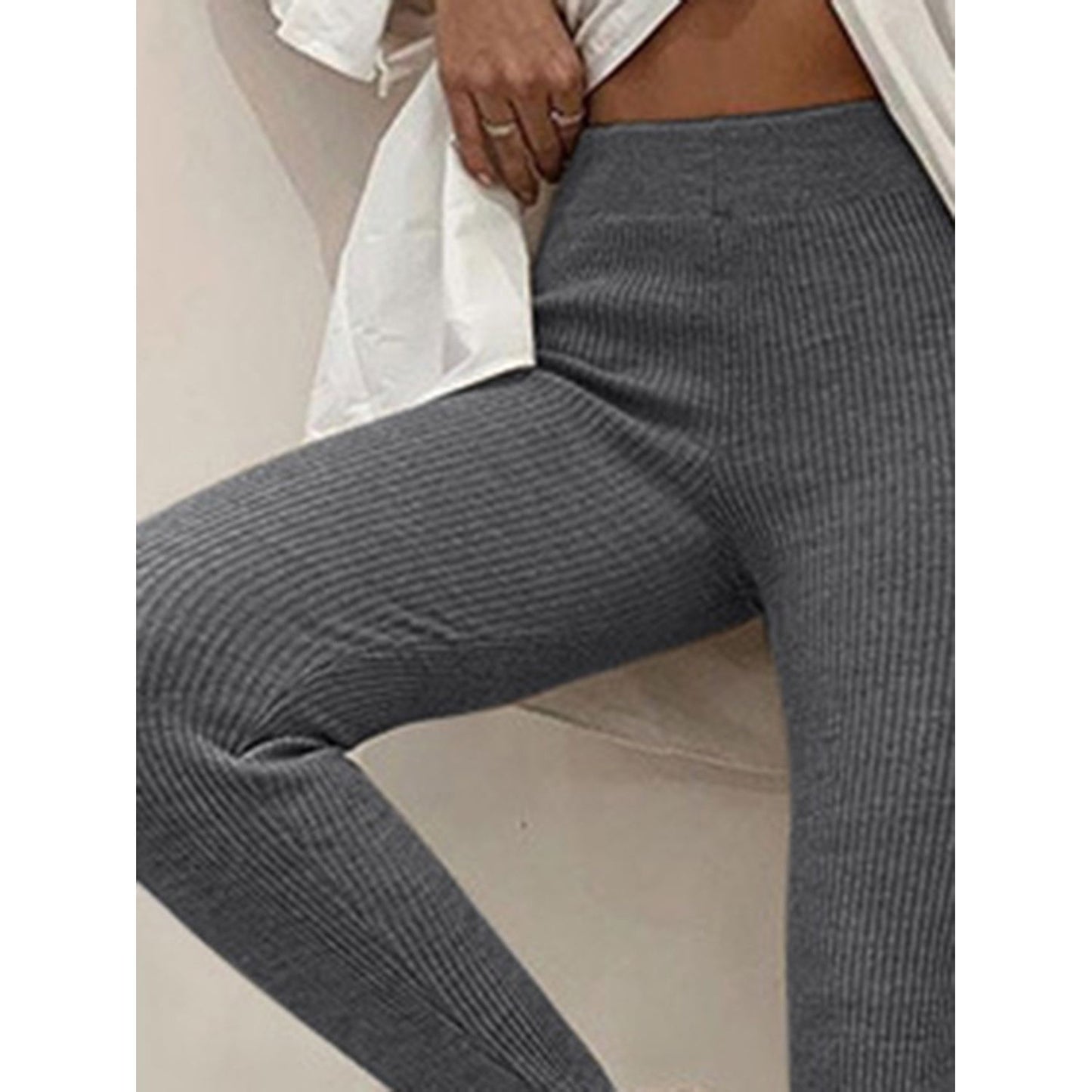 Ribbed Mid Waist Leggings