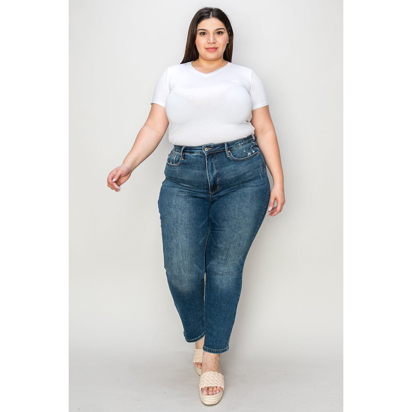 Judy Blue Full Size Tummy Control High Waist Slim Jeans