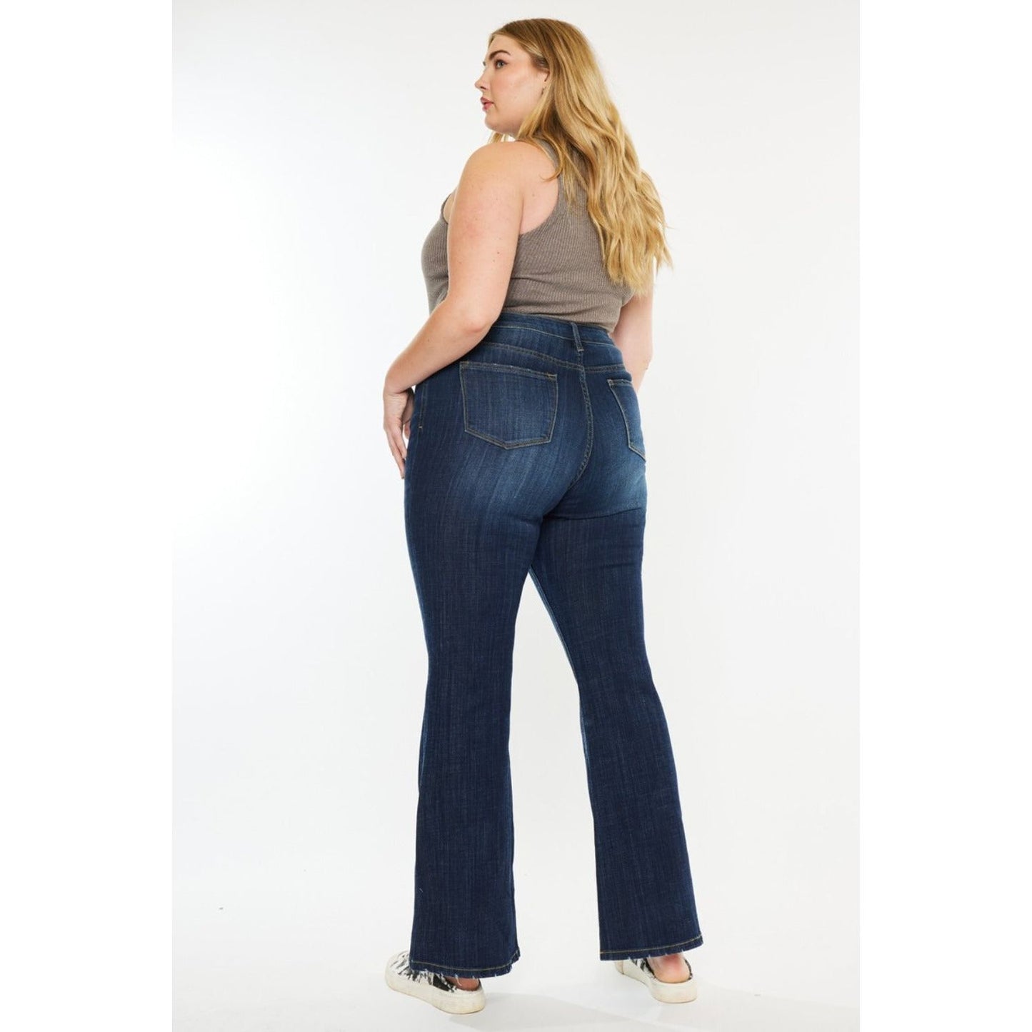 Kancan Full Size Mid Rise Flare Jeans