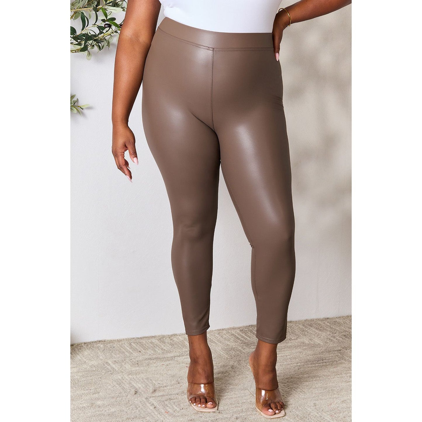 e.Luna Full Size High Waist Skinny Pants