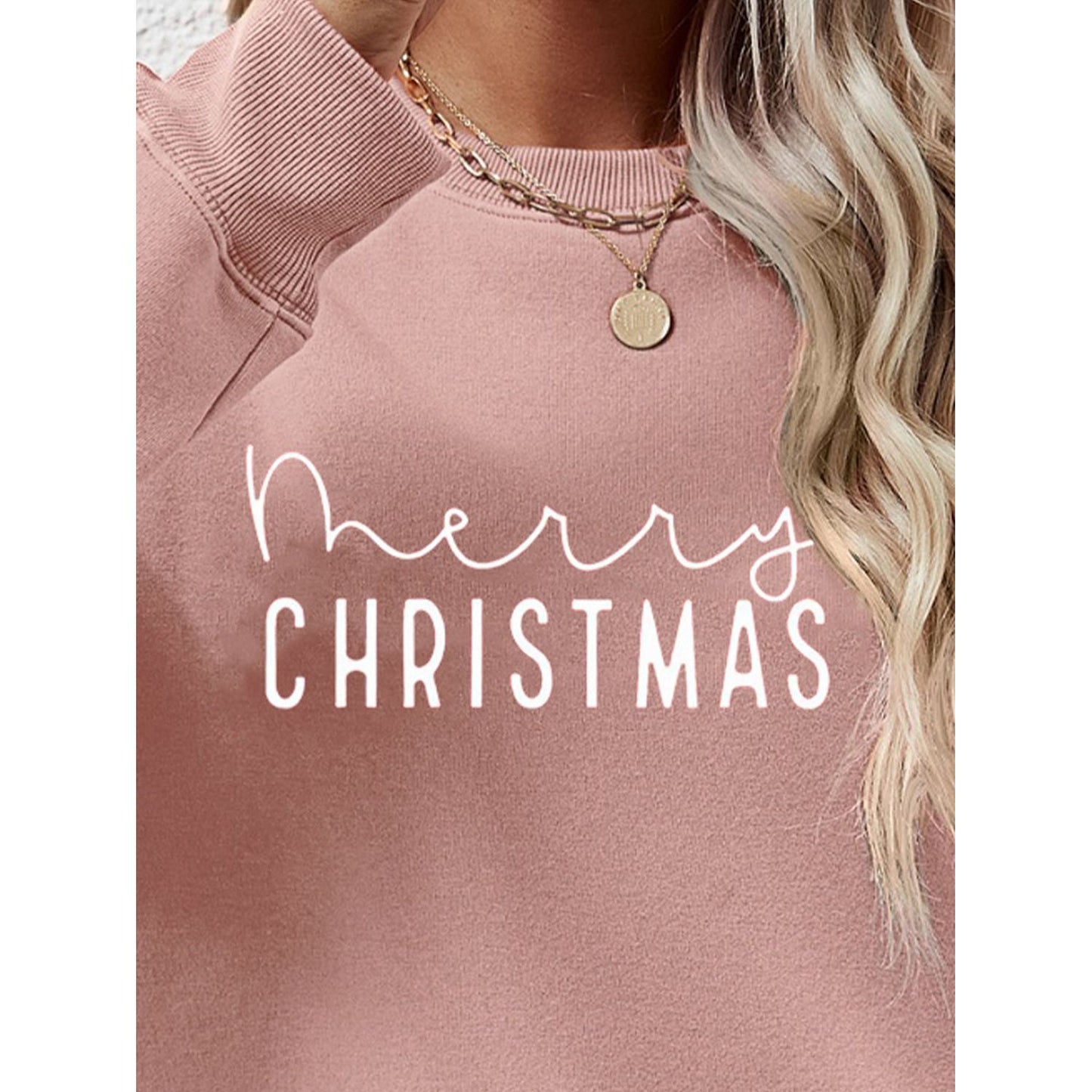 MERRY CHRISTMAS Dropped Shoulder Sweatshirt