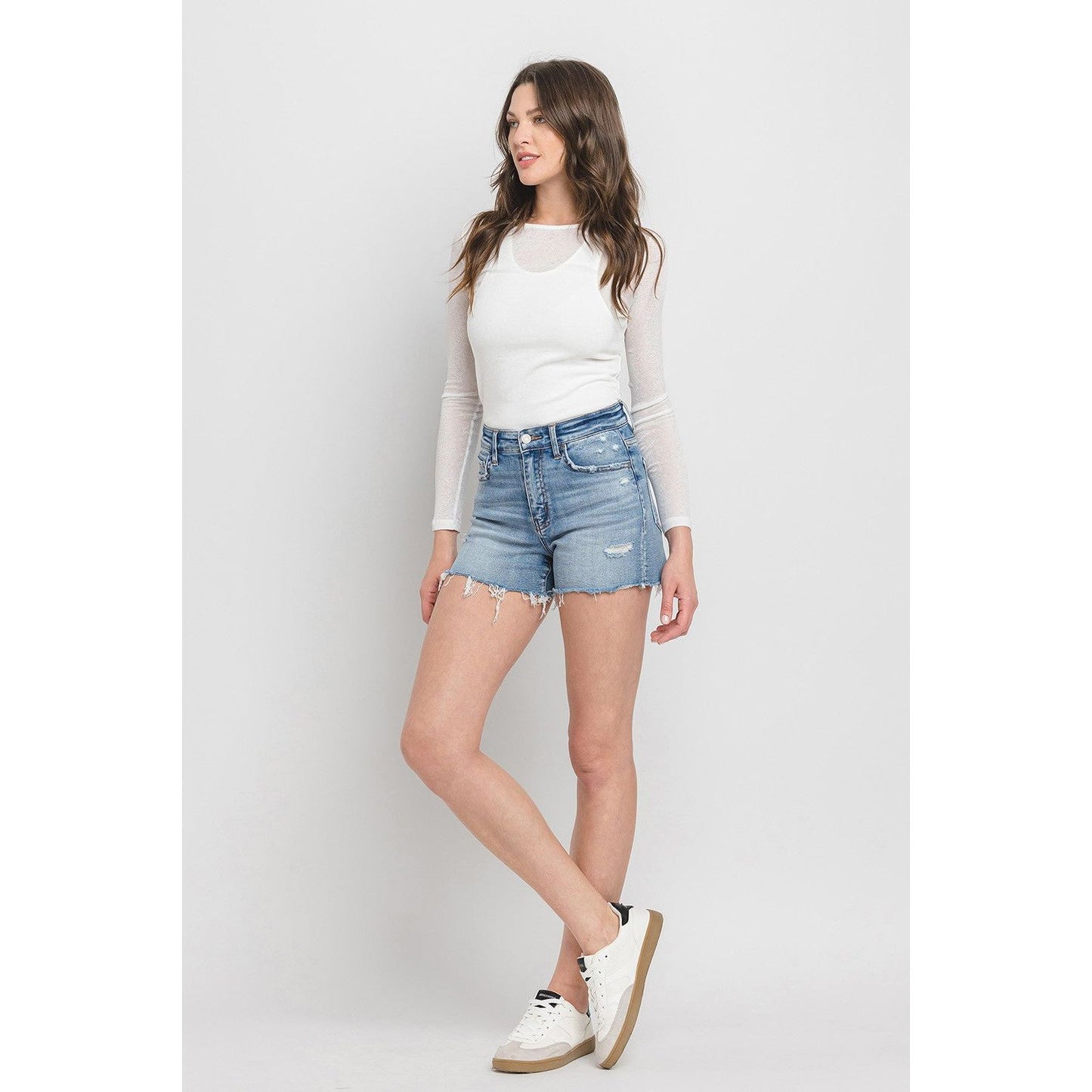 Vervet by Flying Monkey High Rise Denim Shorts