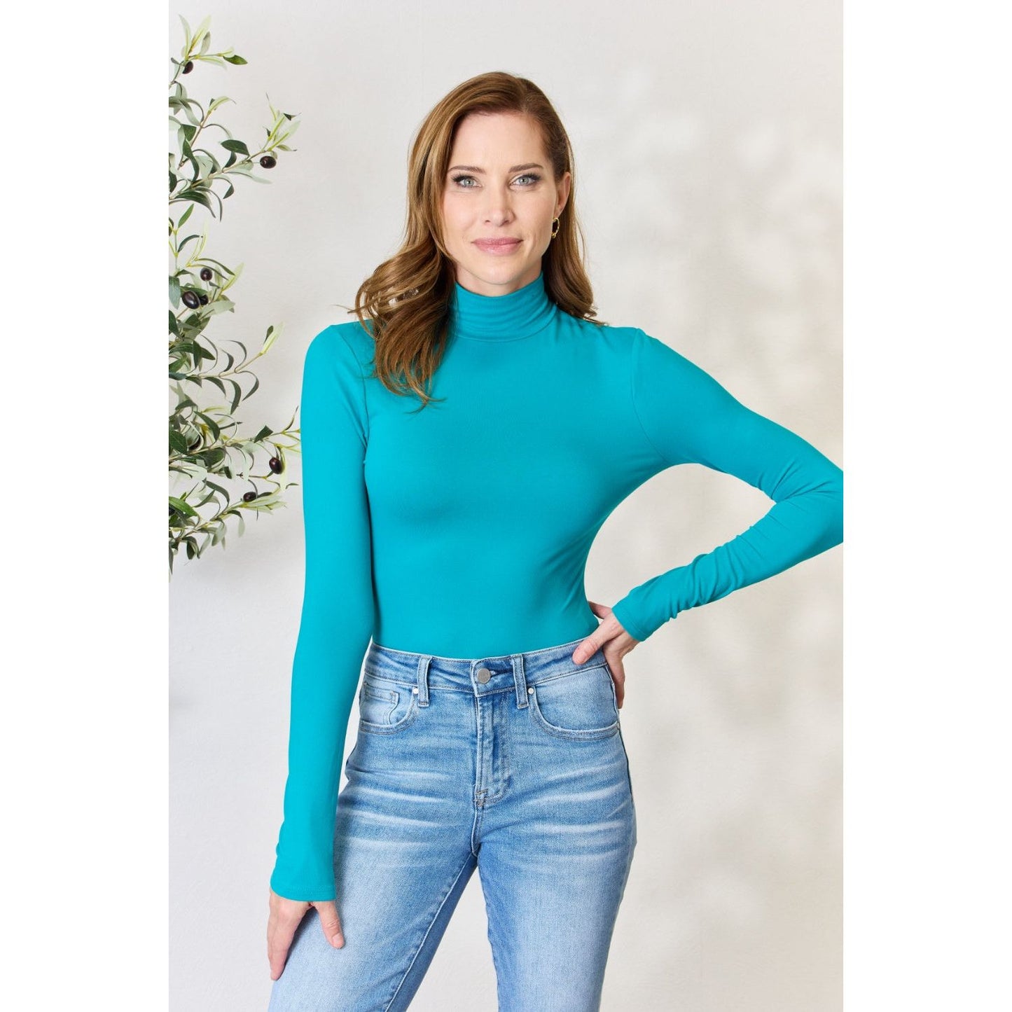 Zenana Turtleneck Long Sleeve Bodysuit