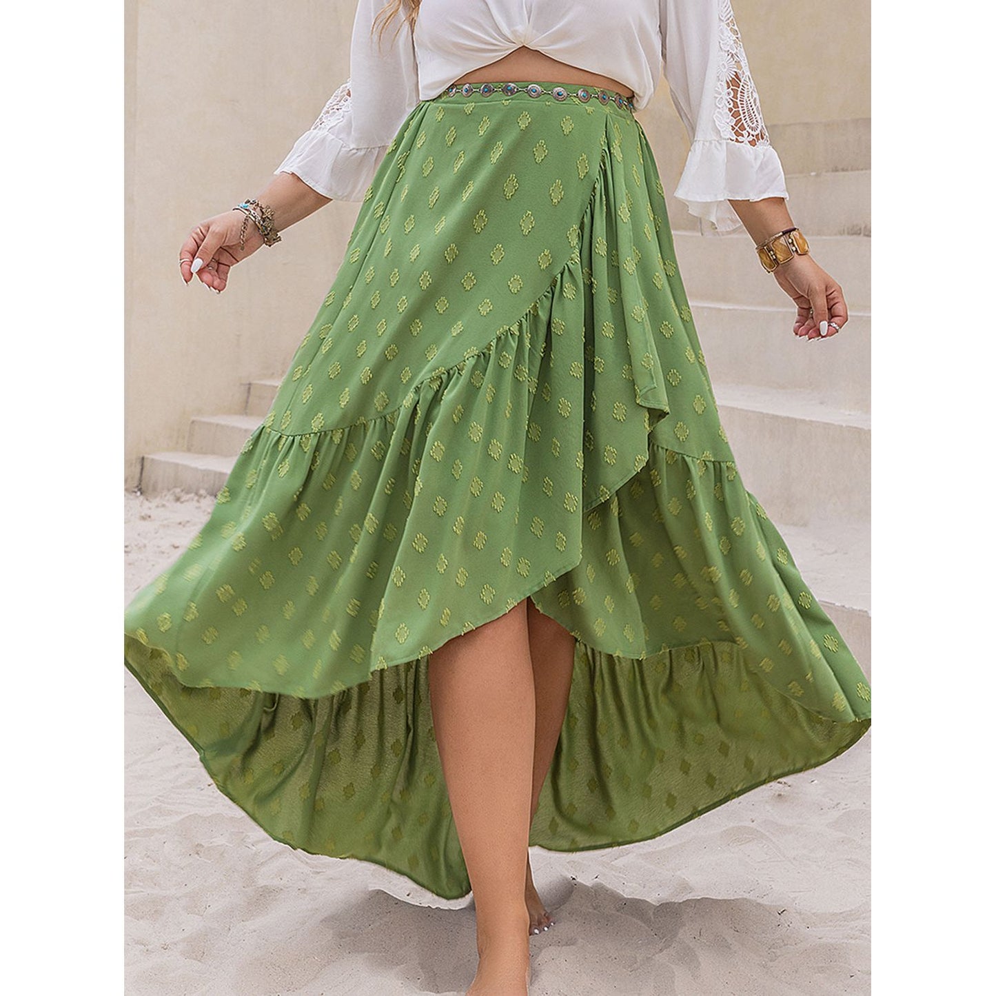 Plus Size High-Low Skirt