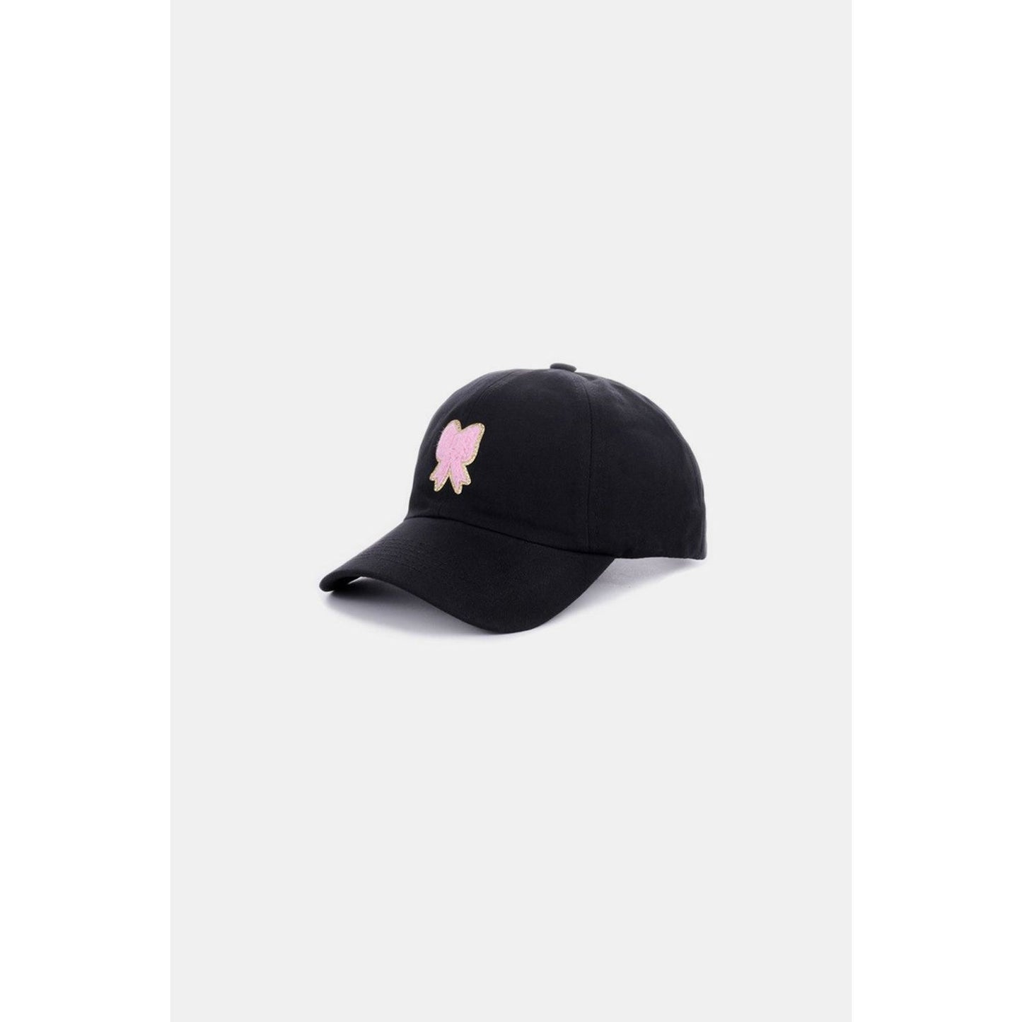 Zenana Ribbon Bow Chenille Patch Baseball Cap