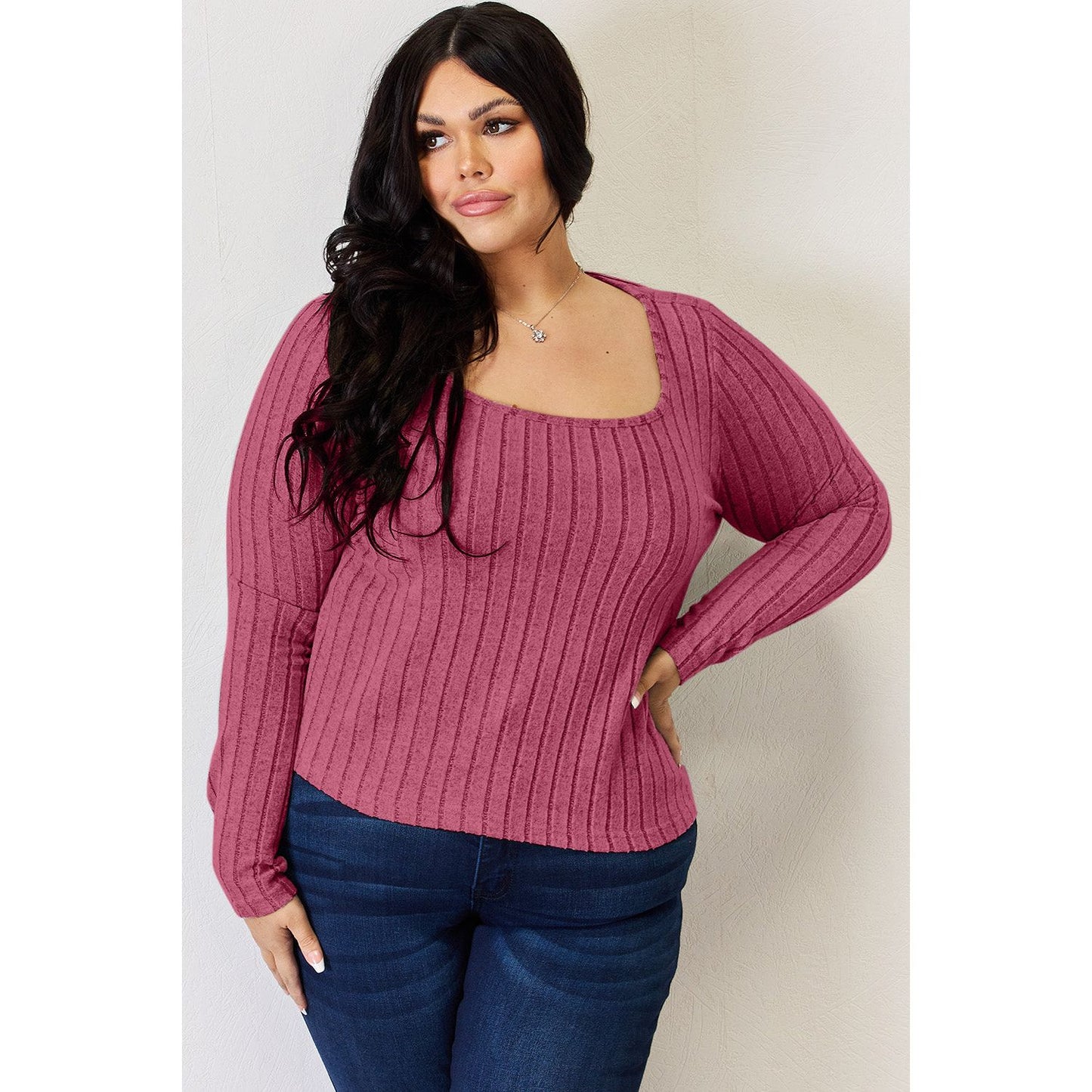 Basic Bae Full Size Ribbed Long Sleeve T-Shirt