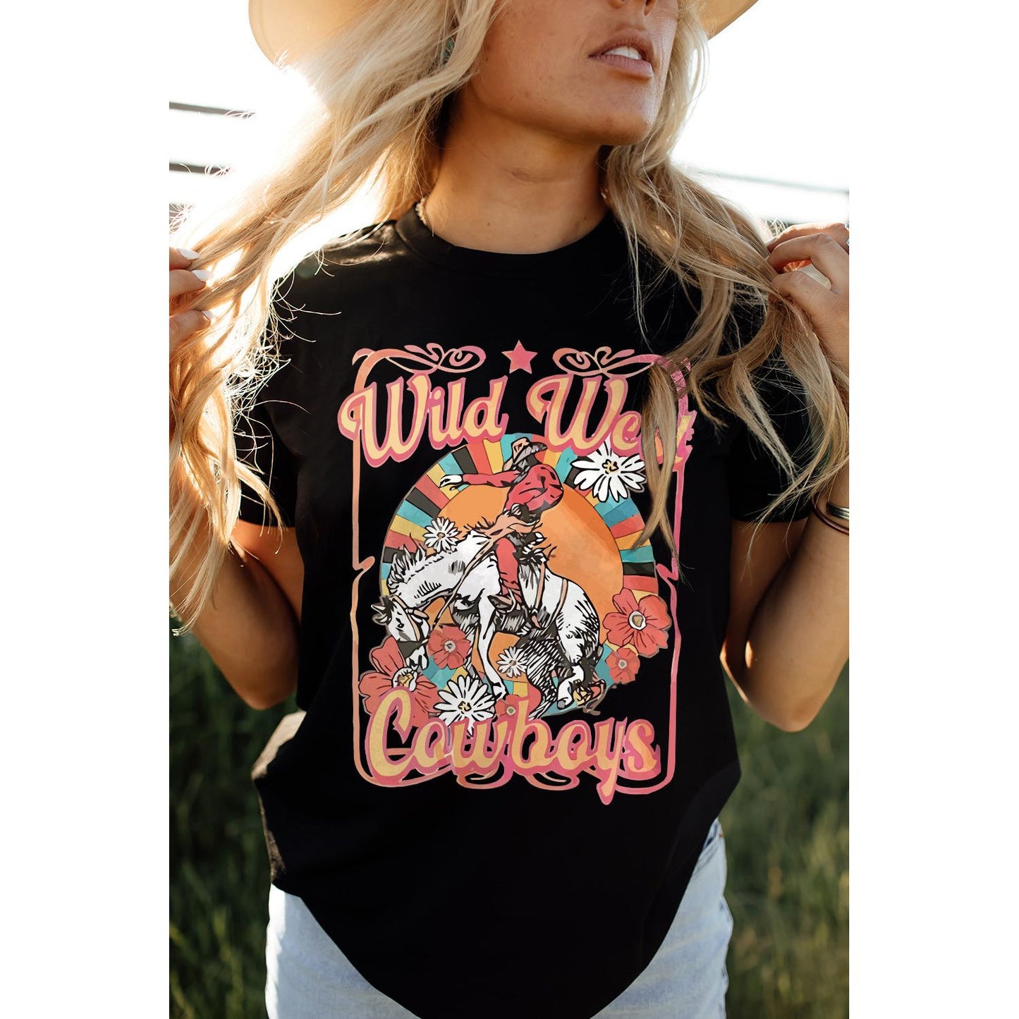 WILD WEST COWBOYS Graphic Tee Shirt