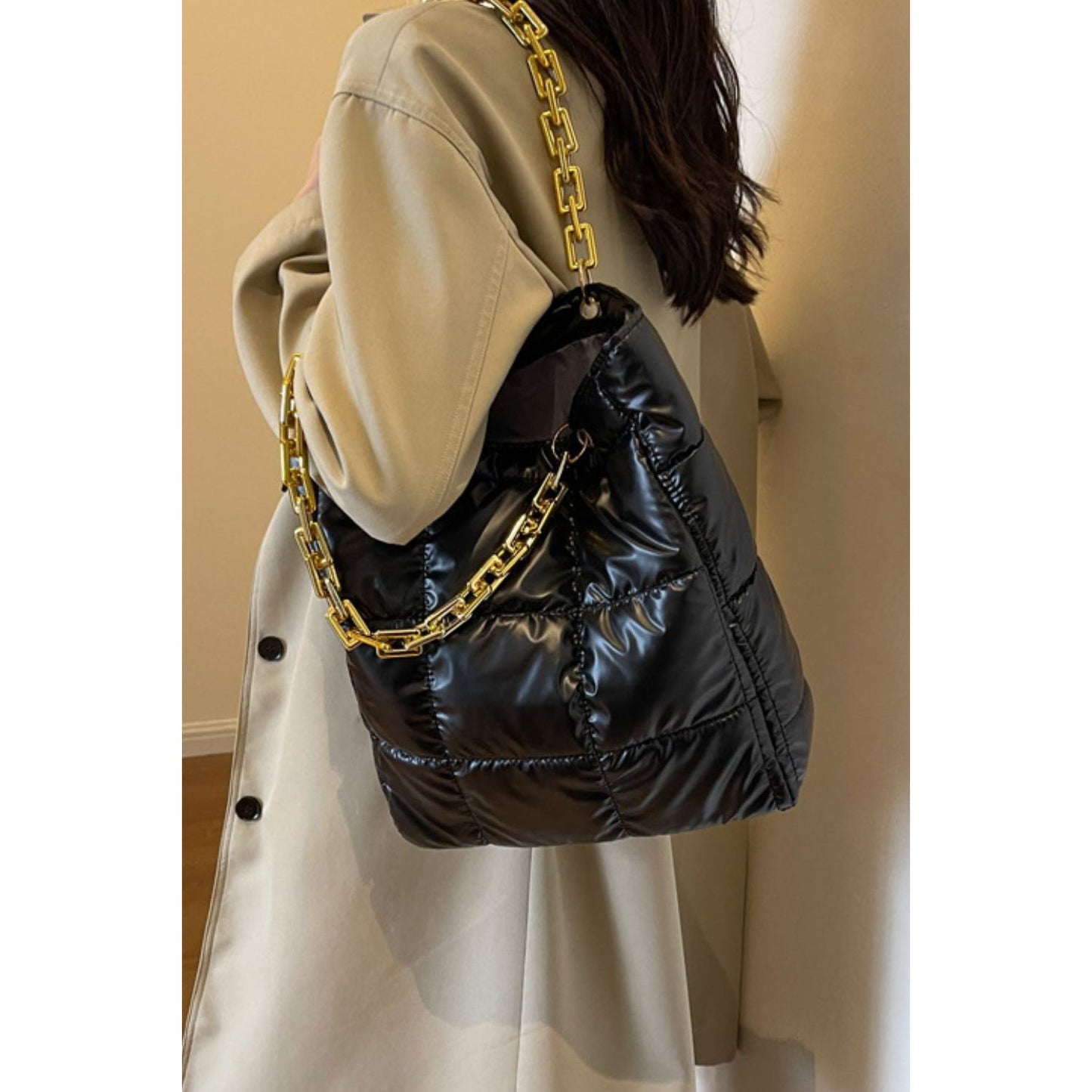 Bubble Texture Chain Handbag