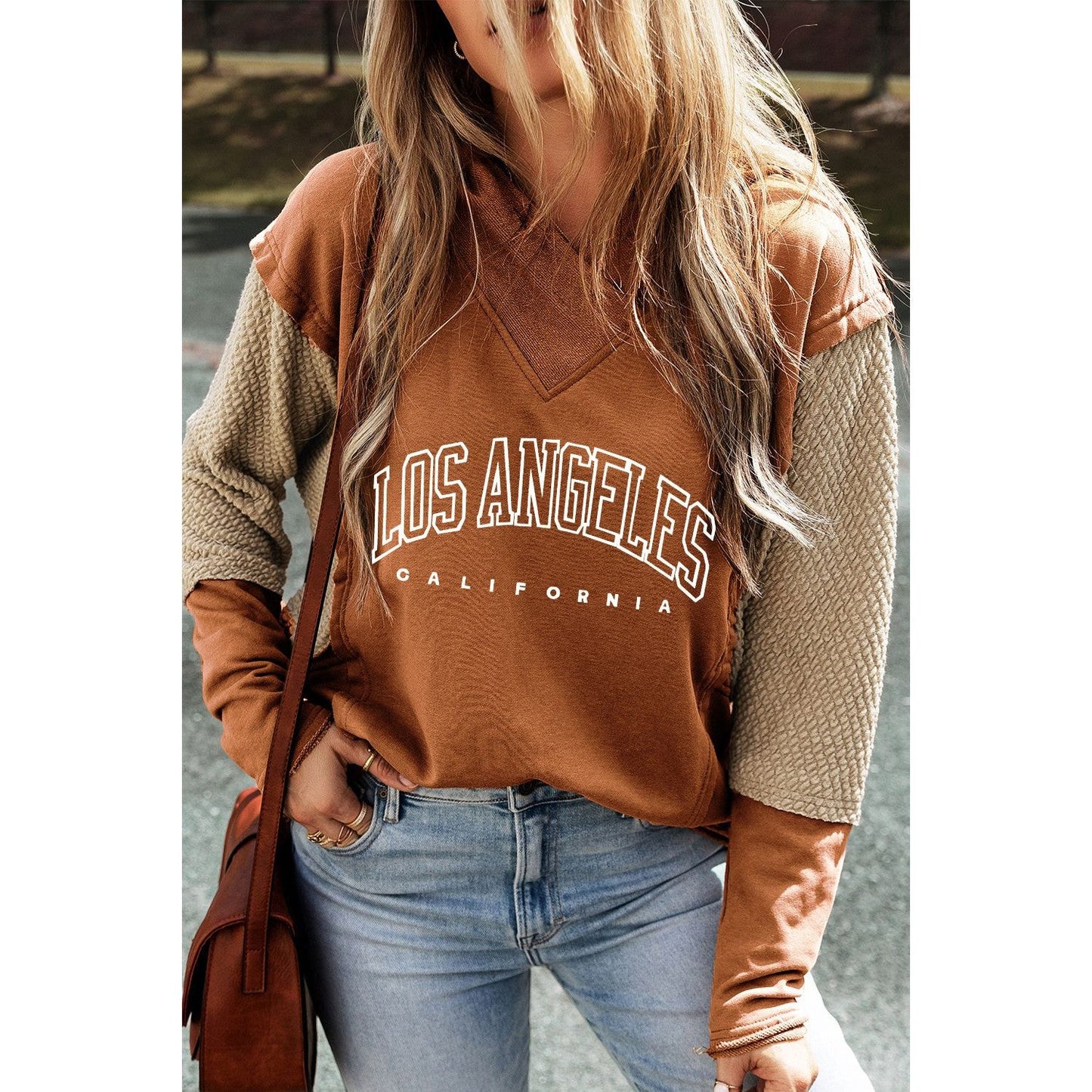 Letter Graphic Long Sleeve Hoodie