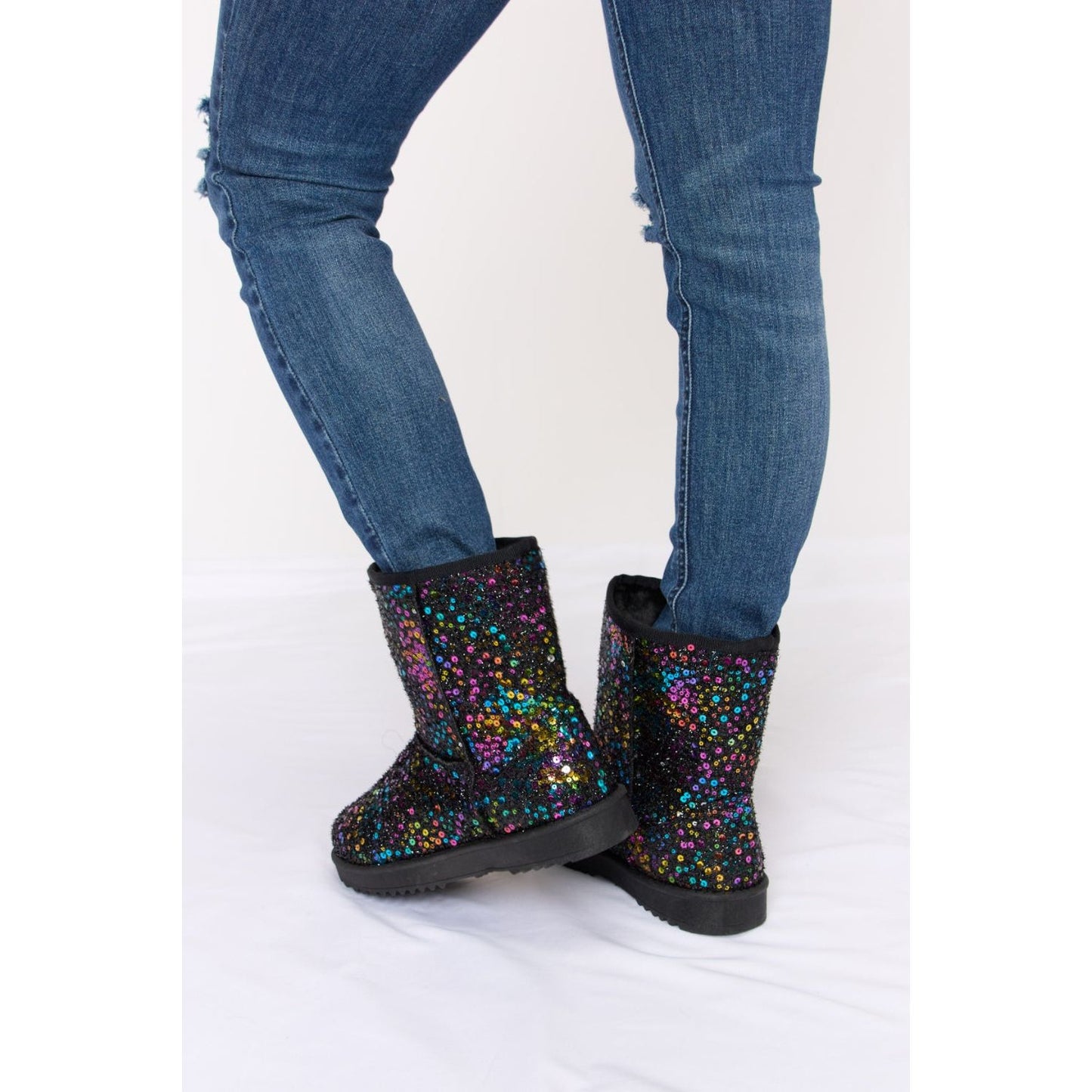 Forever Link Sequin Thermal Flat Boots