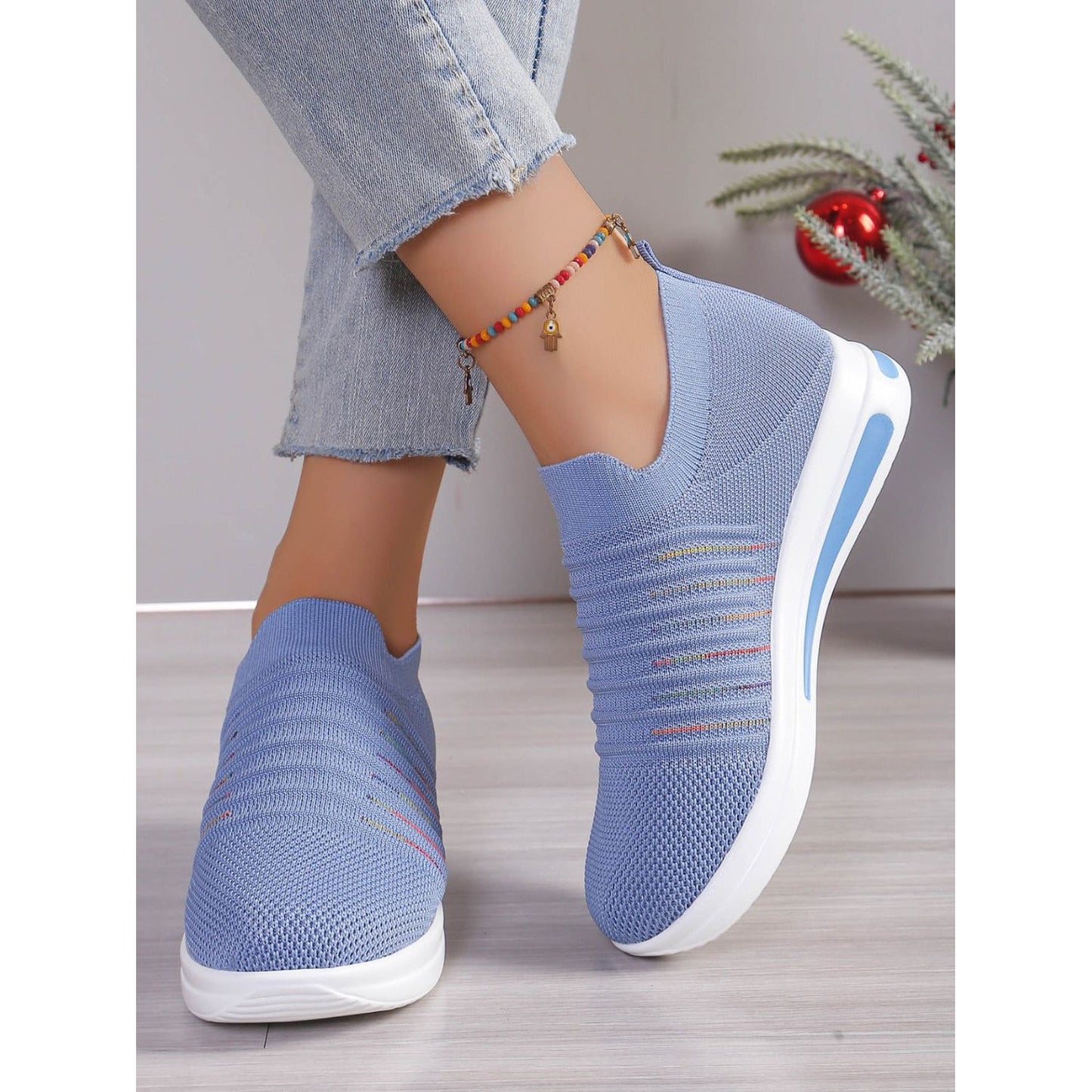 Breathable Mesh Wedge Sneakers