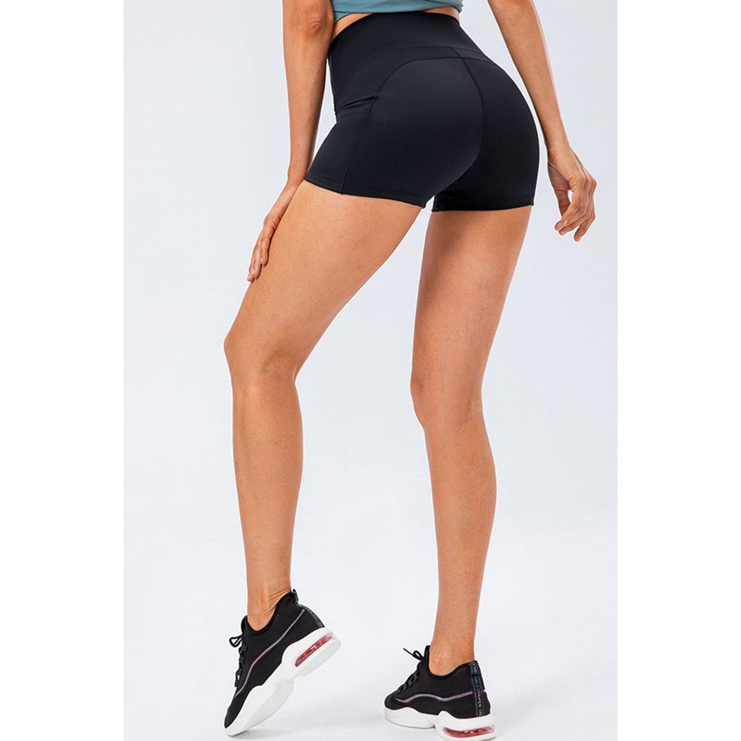 Slim Fit Wide Waistband Sports Shorts