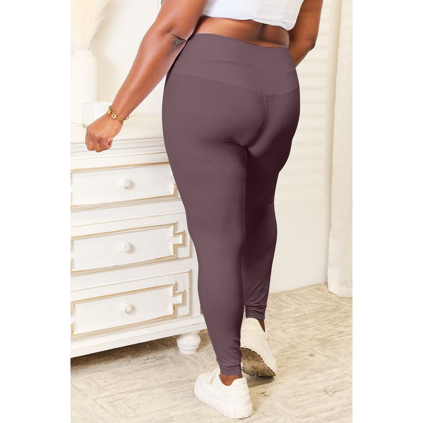 Double Take Wide Waistband Sports Leggings