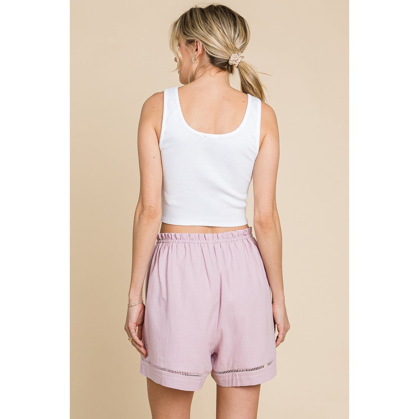 Cotton Bleu by Nu Lab High Waist Drawstring Shorts