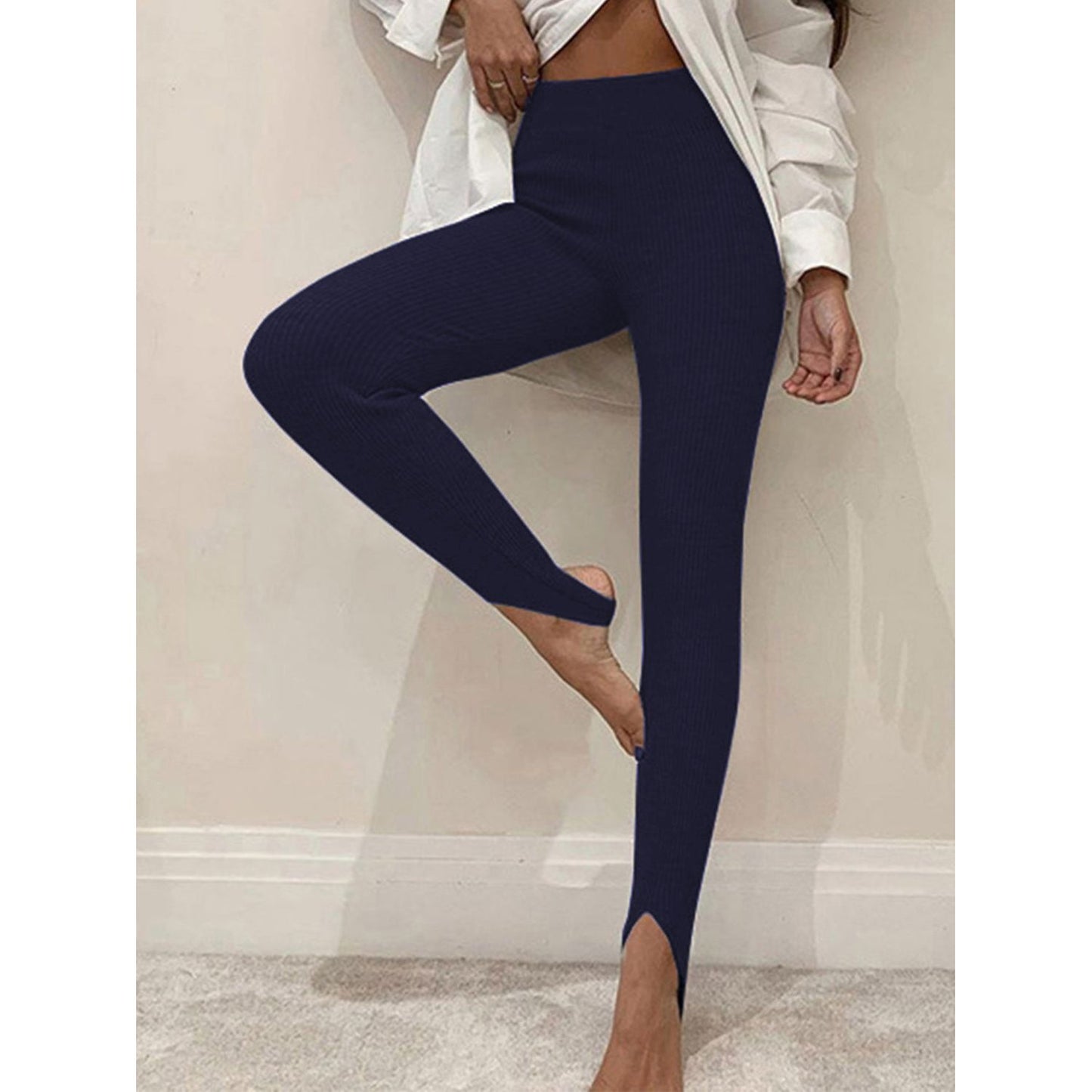 Ribbed Mid Waist Leggings