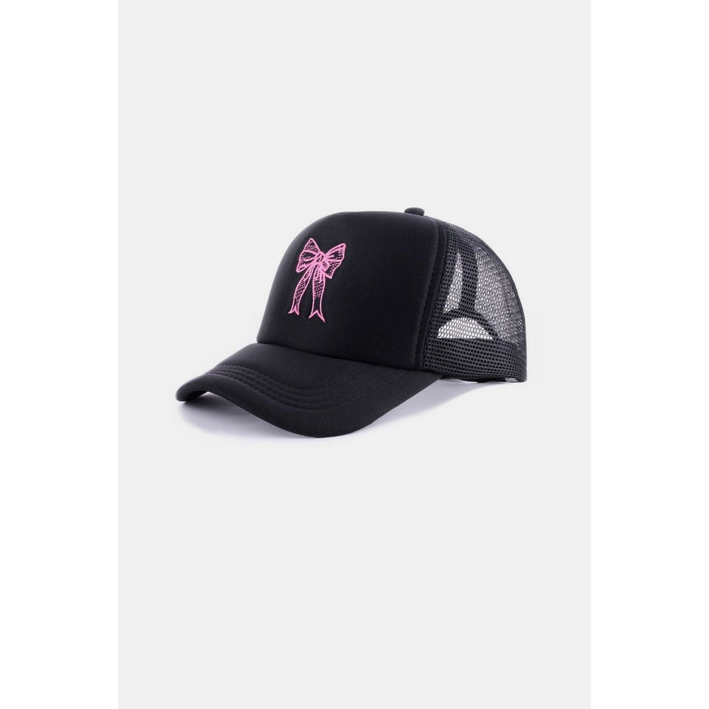 Zenana Ribbon Bow Embroidery Trucker Hat