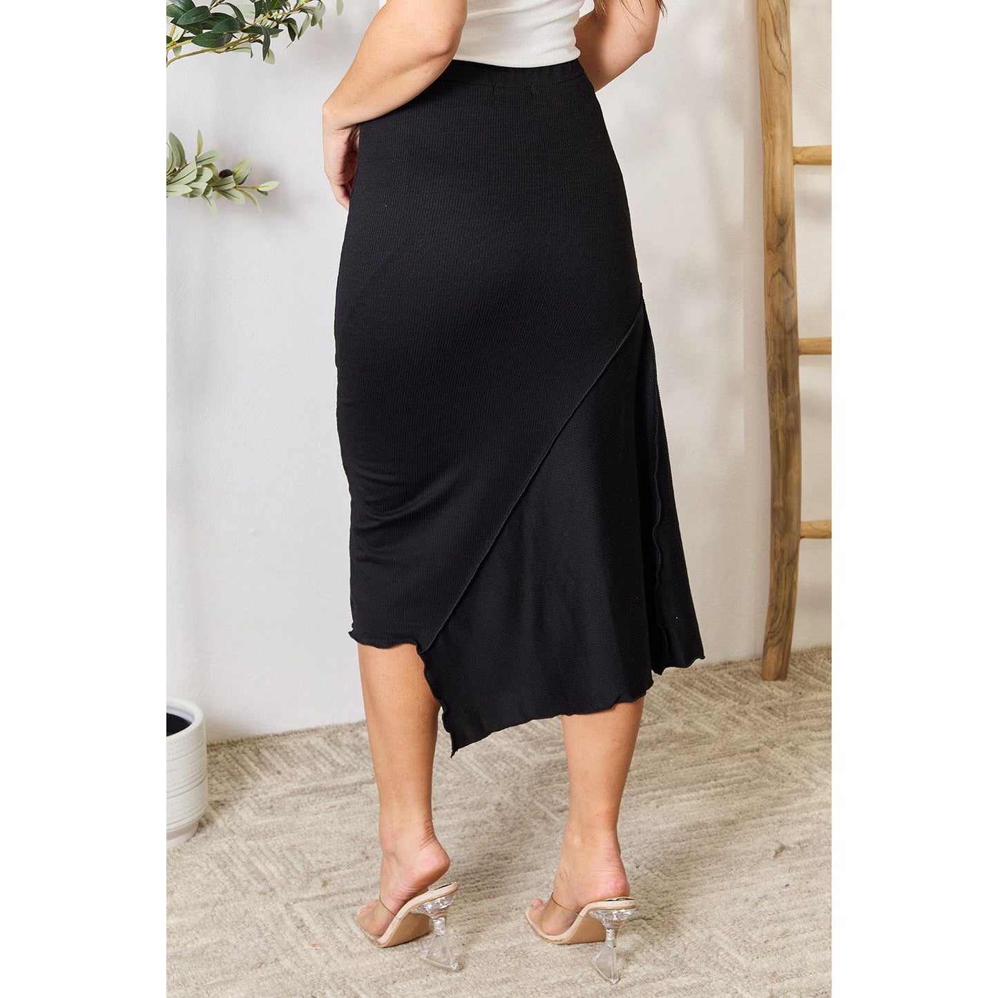 Culture Code Full Size High Waist Midi Skirt