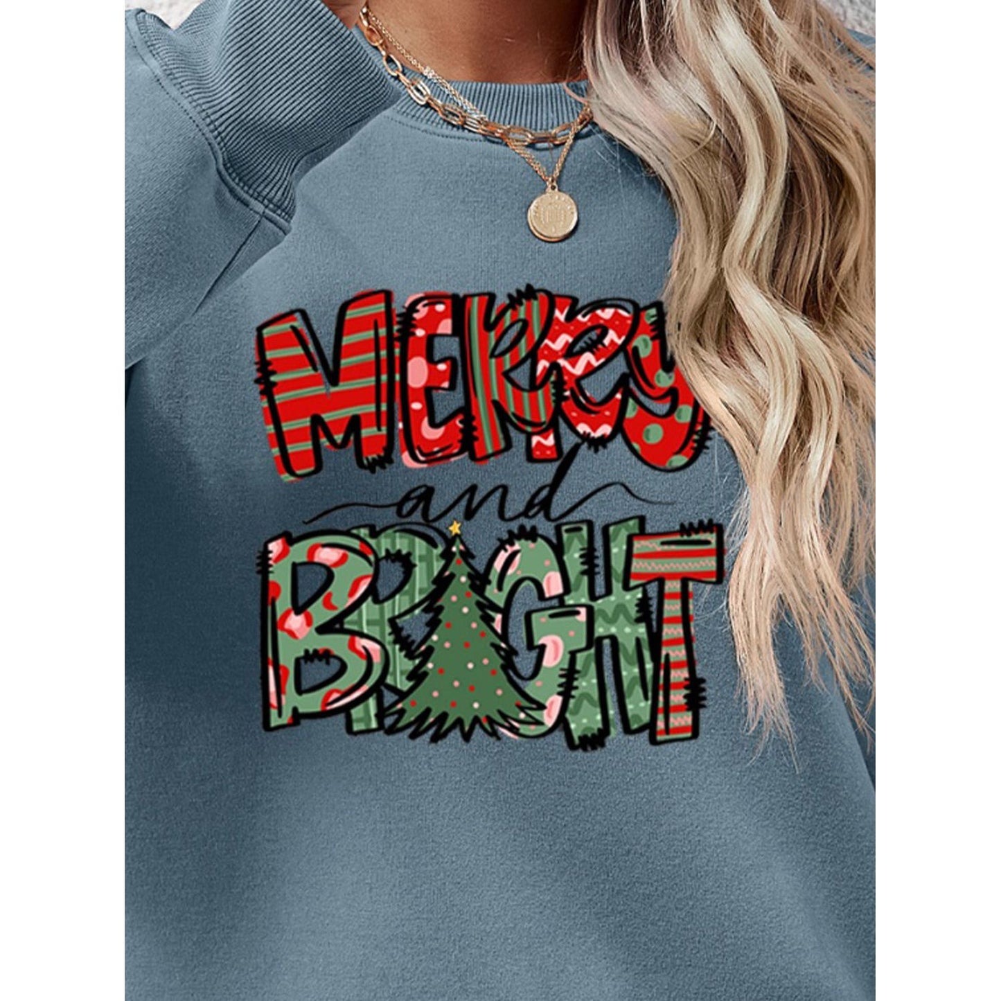 MERRY AND BRIGHT Long Sleeve Sweatshirt