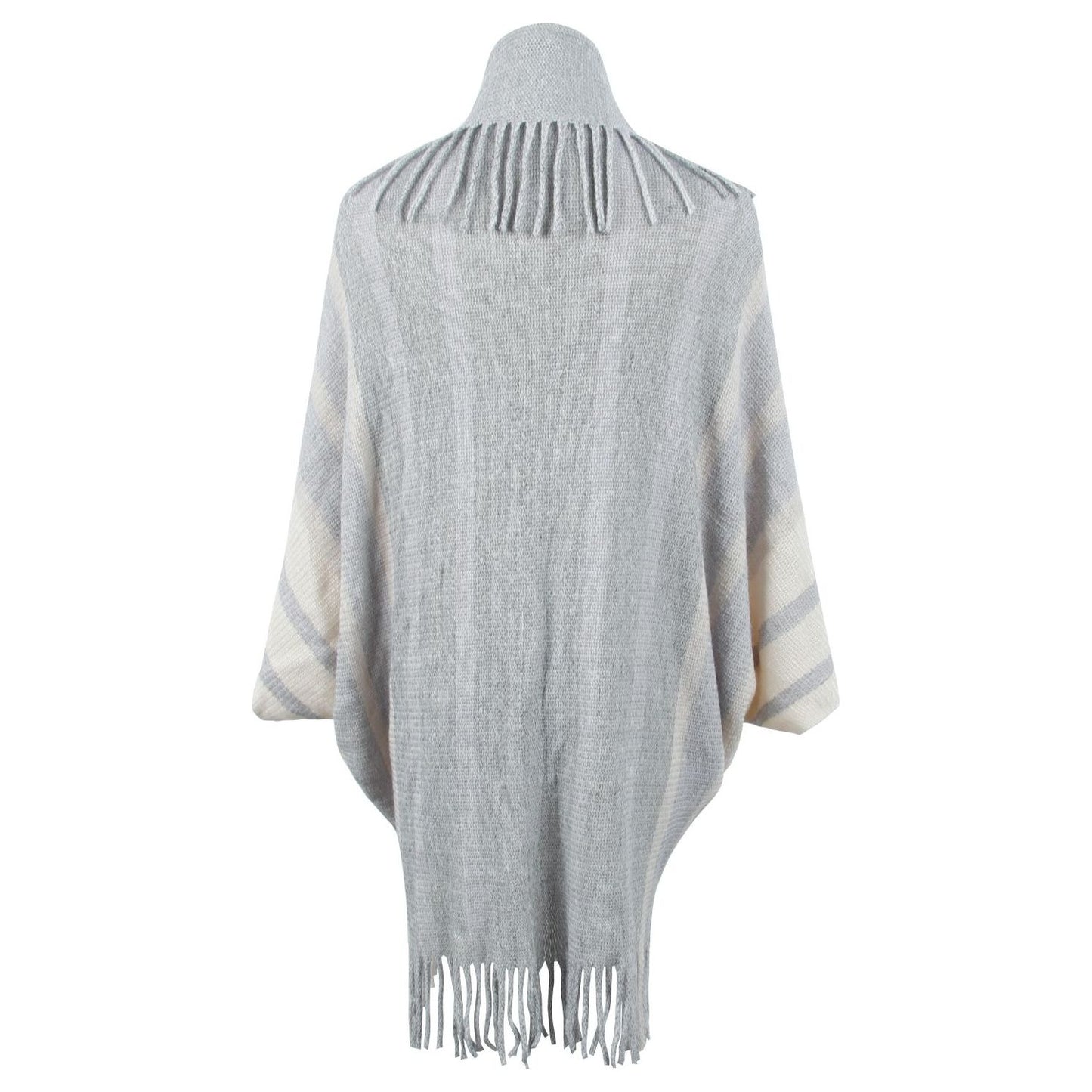 Fringe Detail Open Front Poncho