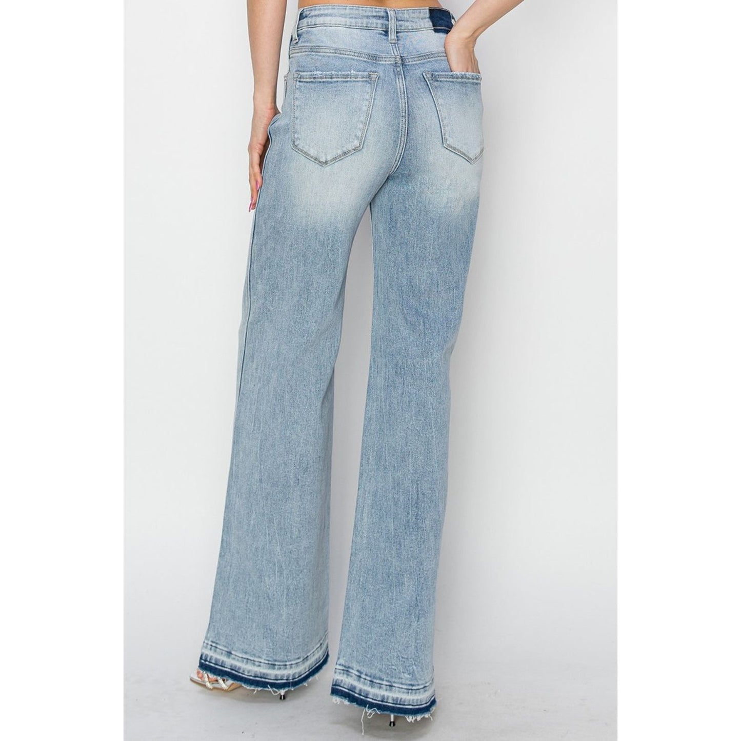 Risen Full Size High Rise Wide Leg Jeans