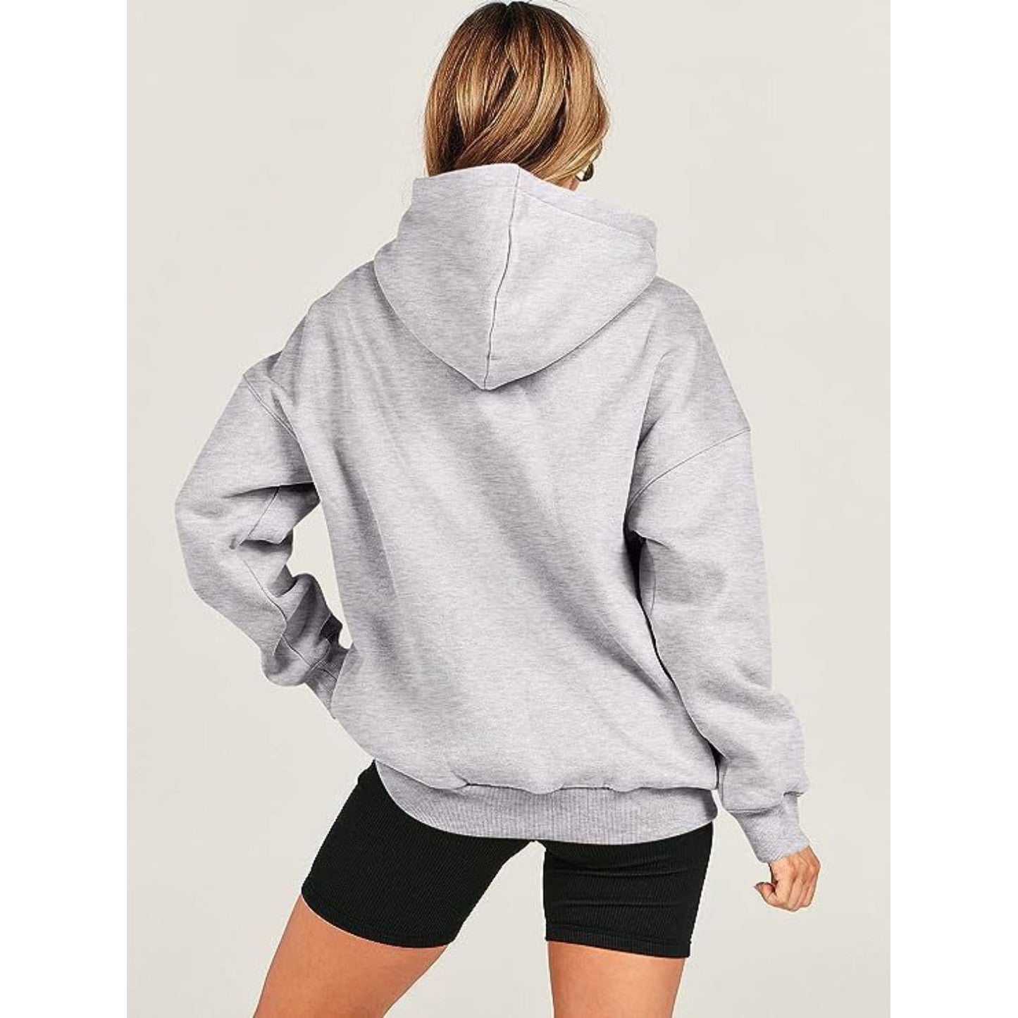 Dropped Shoulder Long Sleeve Hoodie