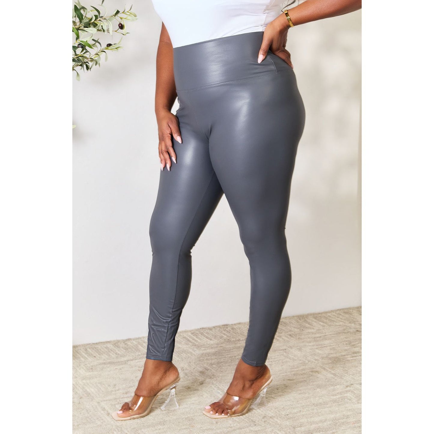 LOVEIT Full Size Wide Waistband High Waist Leggings