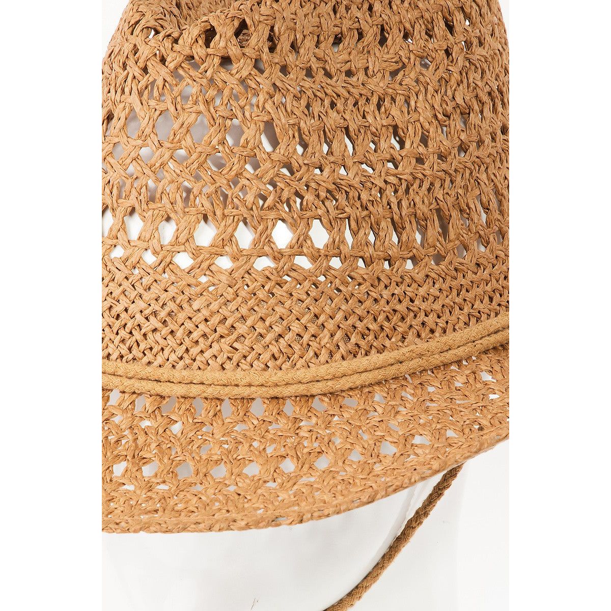 Fame Rope Strap Straw Braided Hat