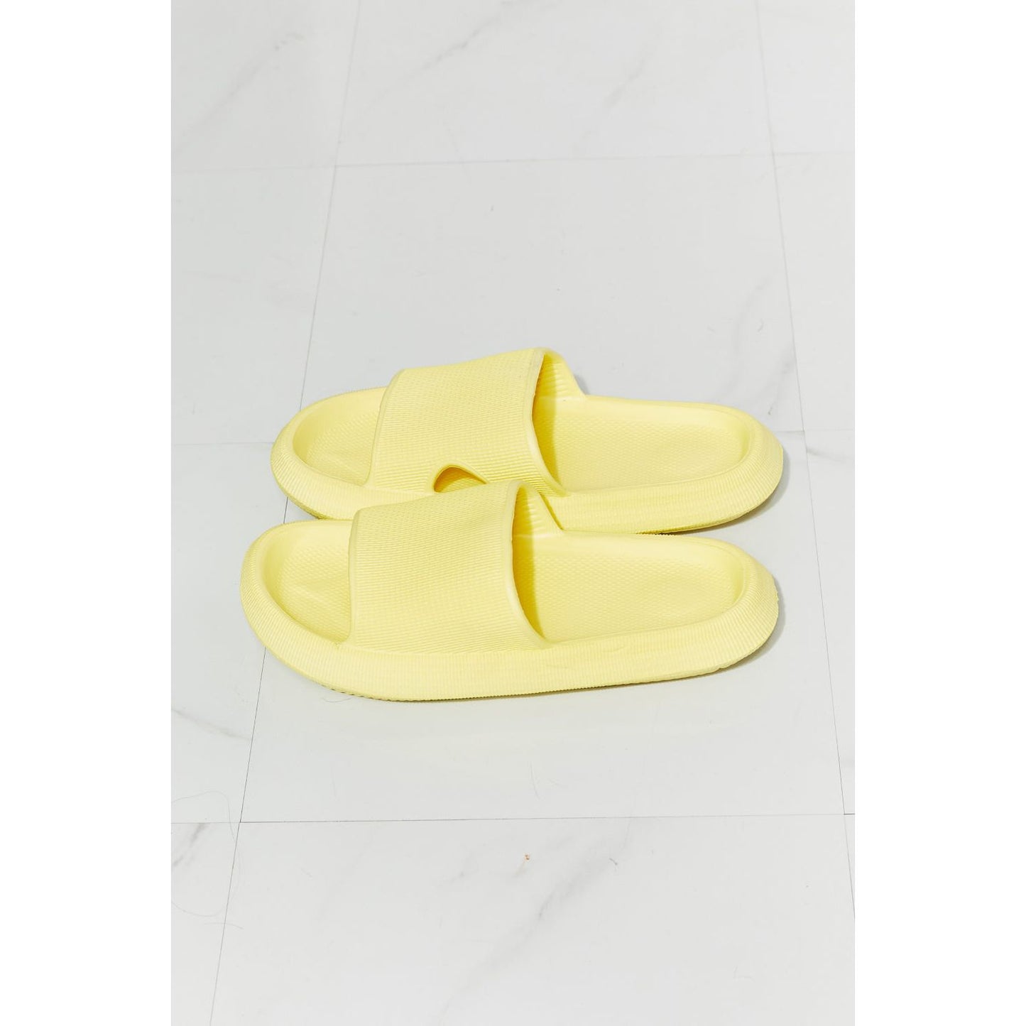 MMShoes Arms Around Me Open Toe Slide in Yellow