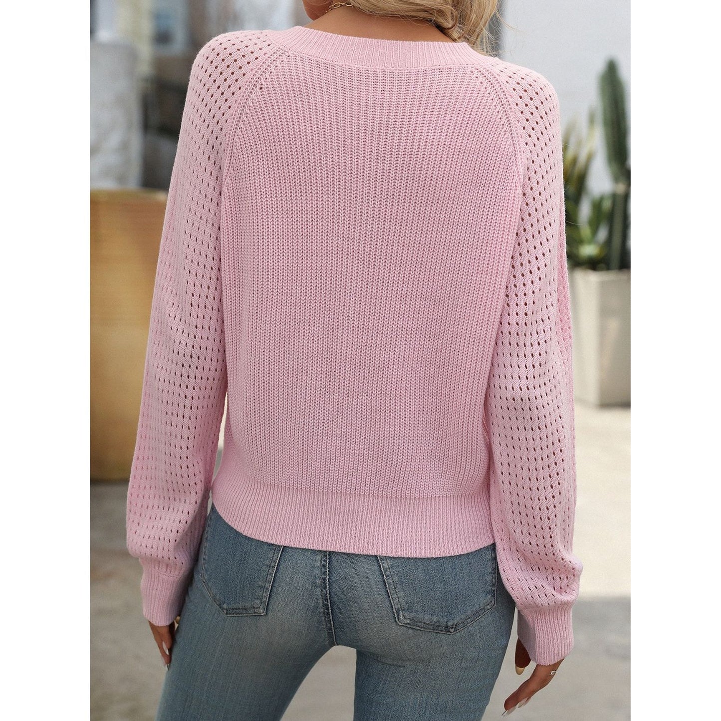 Mandy V-Neck Long Sleeve Sweater