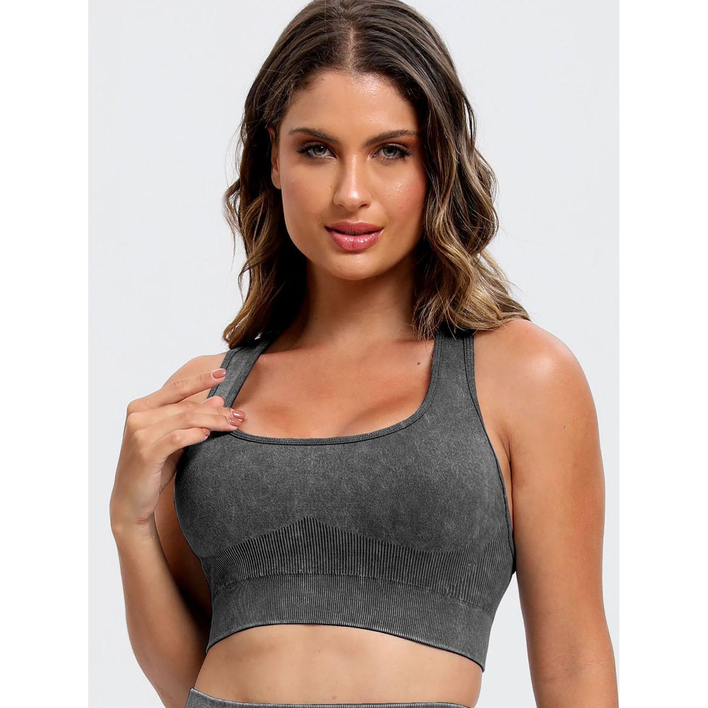 Scoop Neck Wide Strap Top and Shorts Active Set