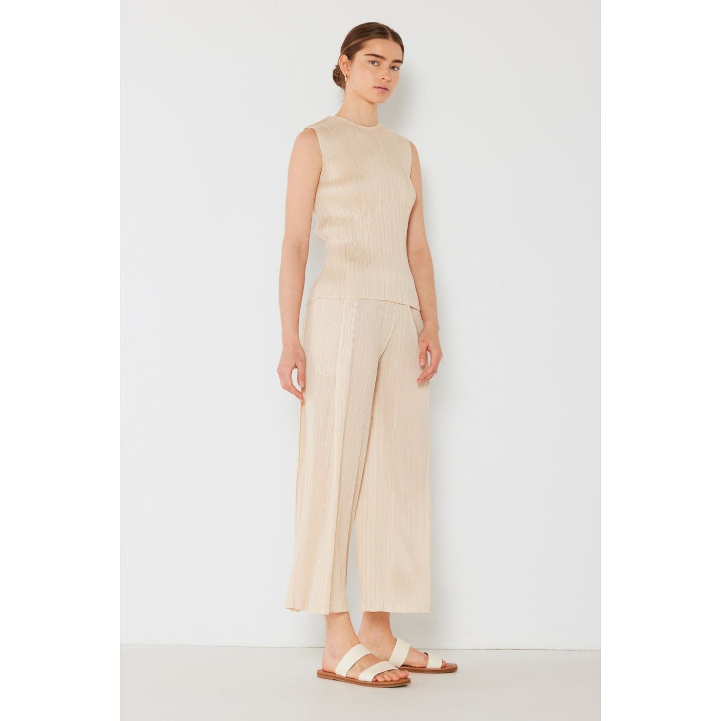 Marina West Swim Pleated Wide-Leg Pants with Side Pleat Detail