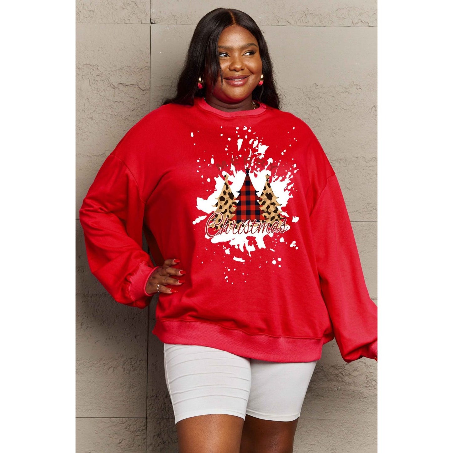 Simply Love Full Size MERRY CHRISTMAS Graphic Sweatshirt