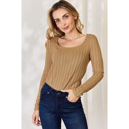 Basic Bae Full Size Ribbed Long Sleeve T-Shirt