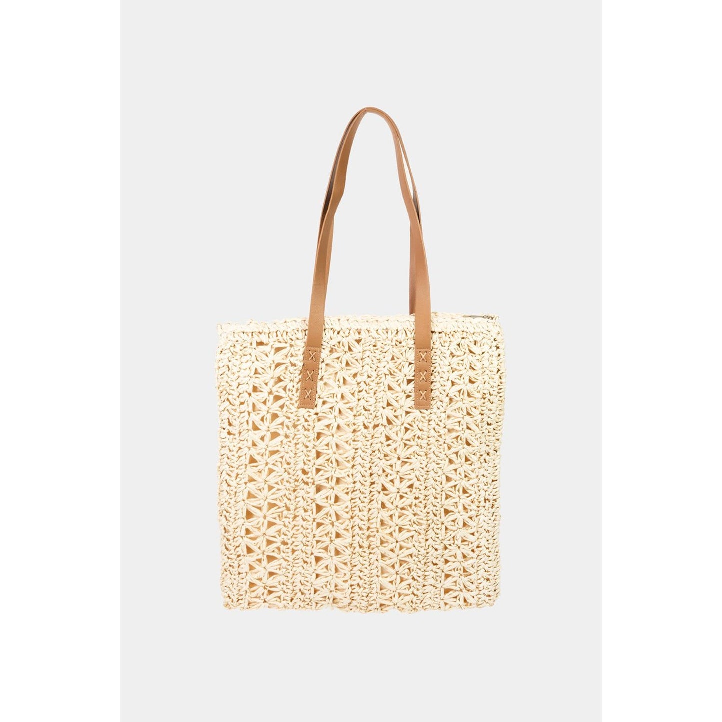 Fame Straw Braided Tote Bag