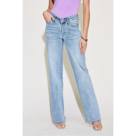 Judy Blue Full Size V Front Waistband Straight Jeans