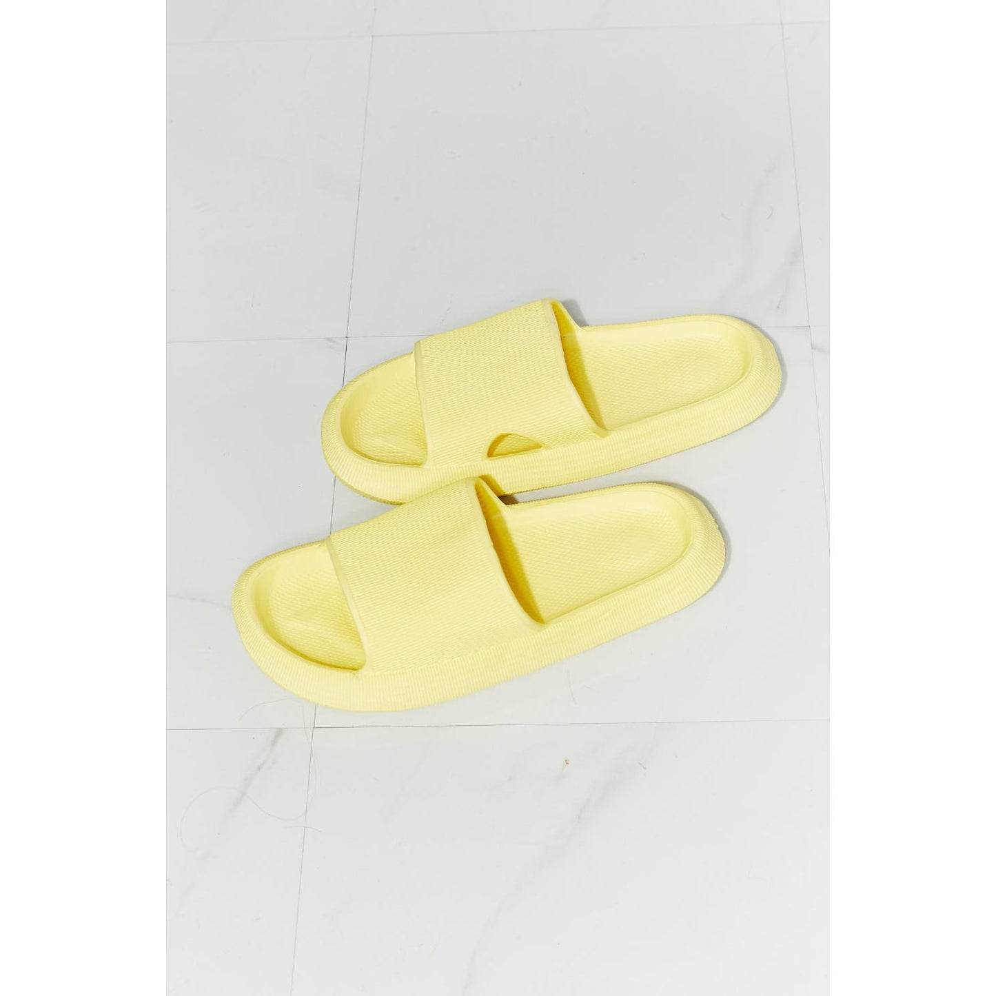 MMShoes Arms Around Me Open Toe Slide in Yellow