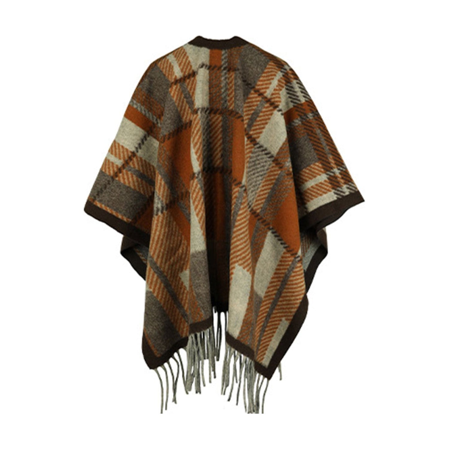 Cloak Sleeve Fringe Detail Poncho