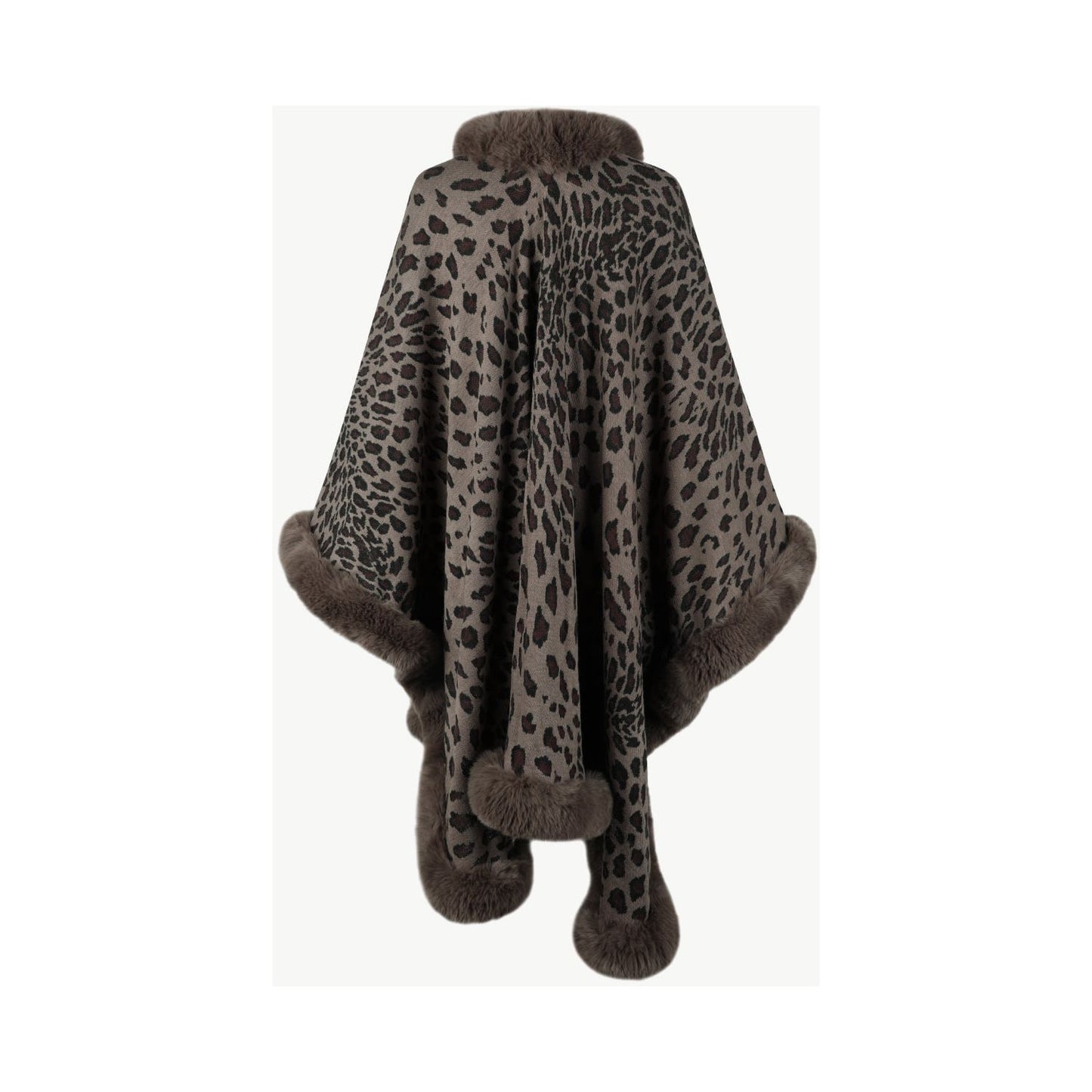 Leopard Open Front Poncho