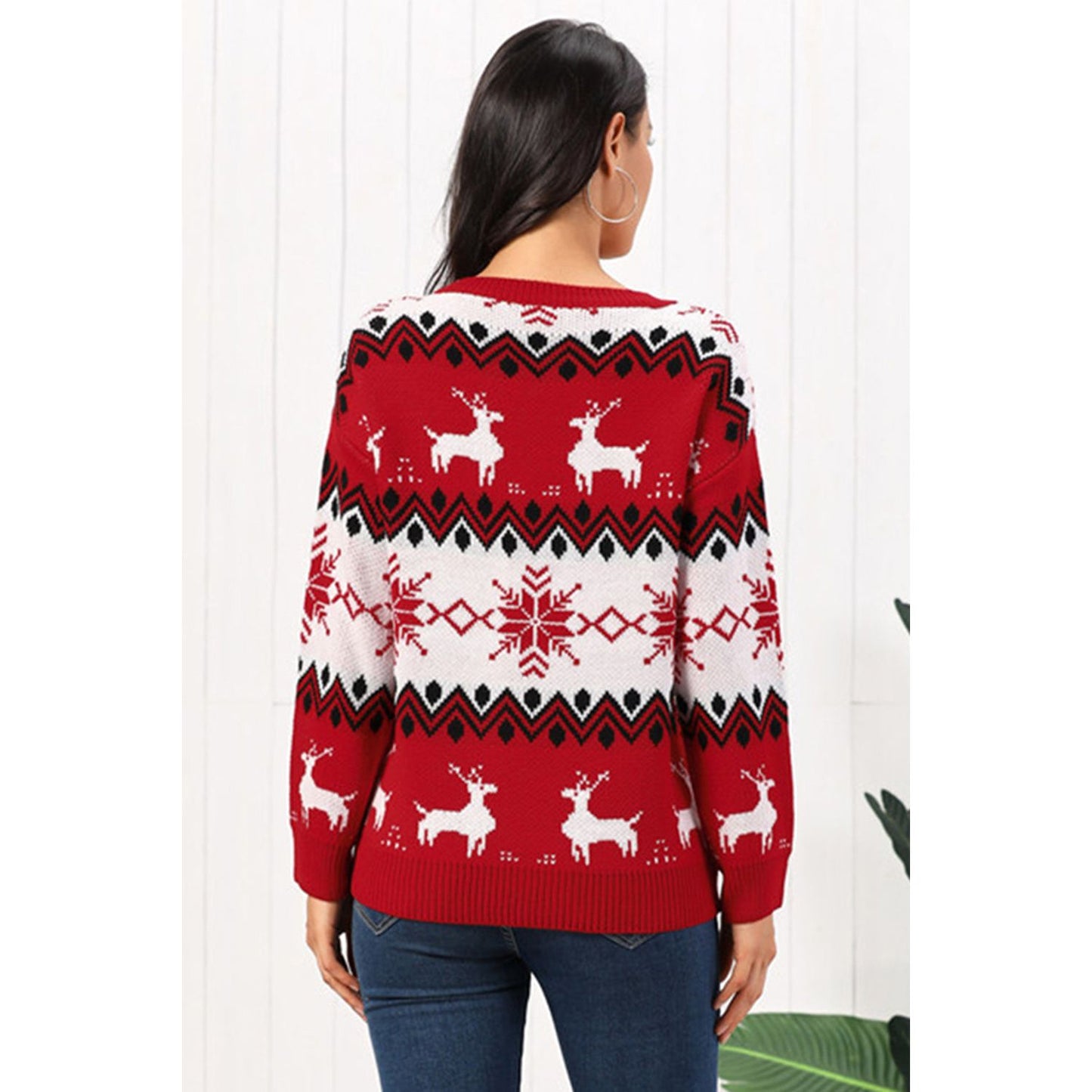 Reindeer Round Neck Sweater