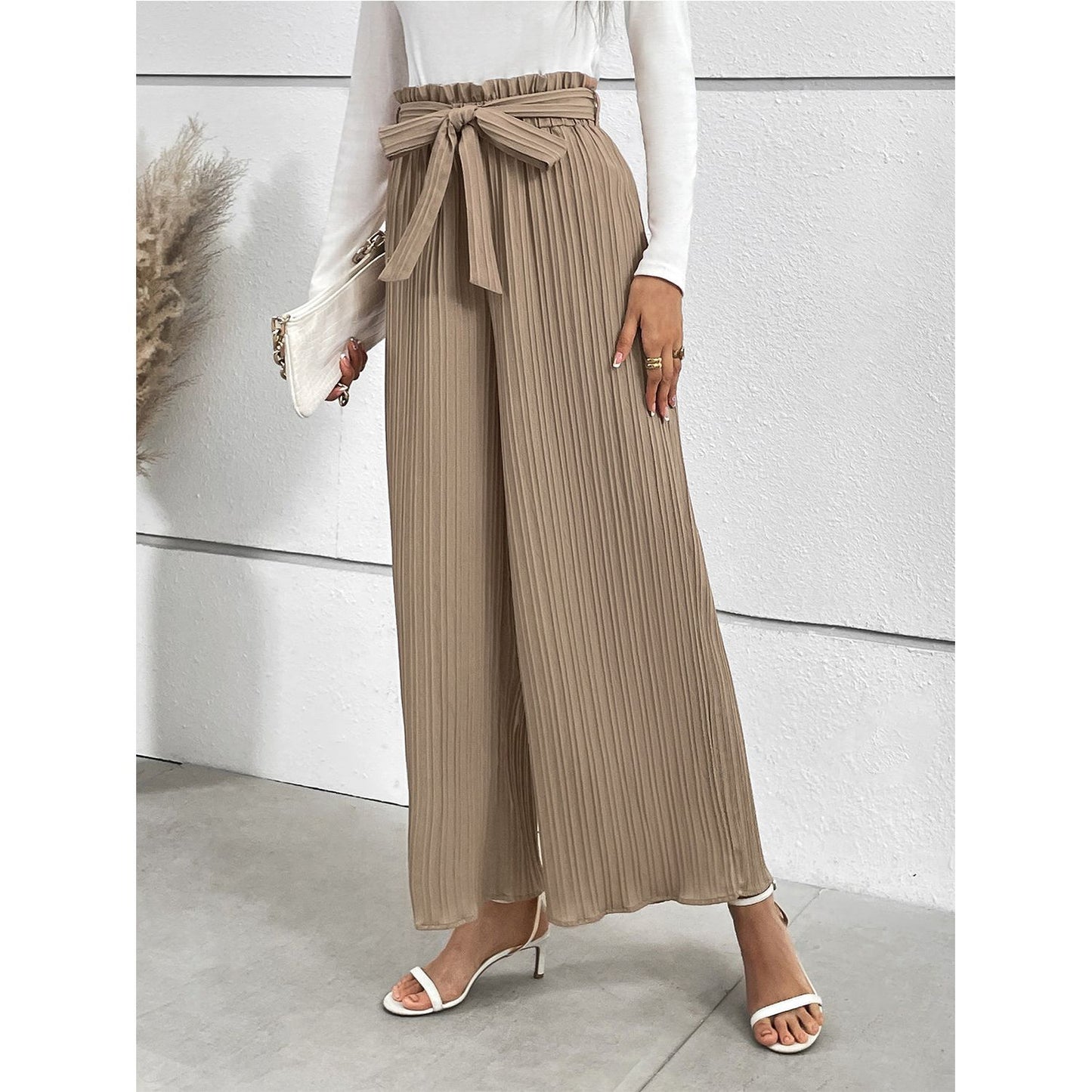 Honey Tied Wide Leg Long Pants