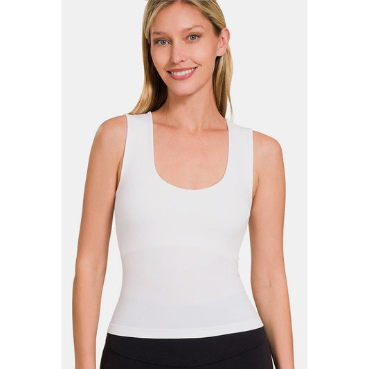 Zenana Cropped Padded Seamless Tank