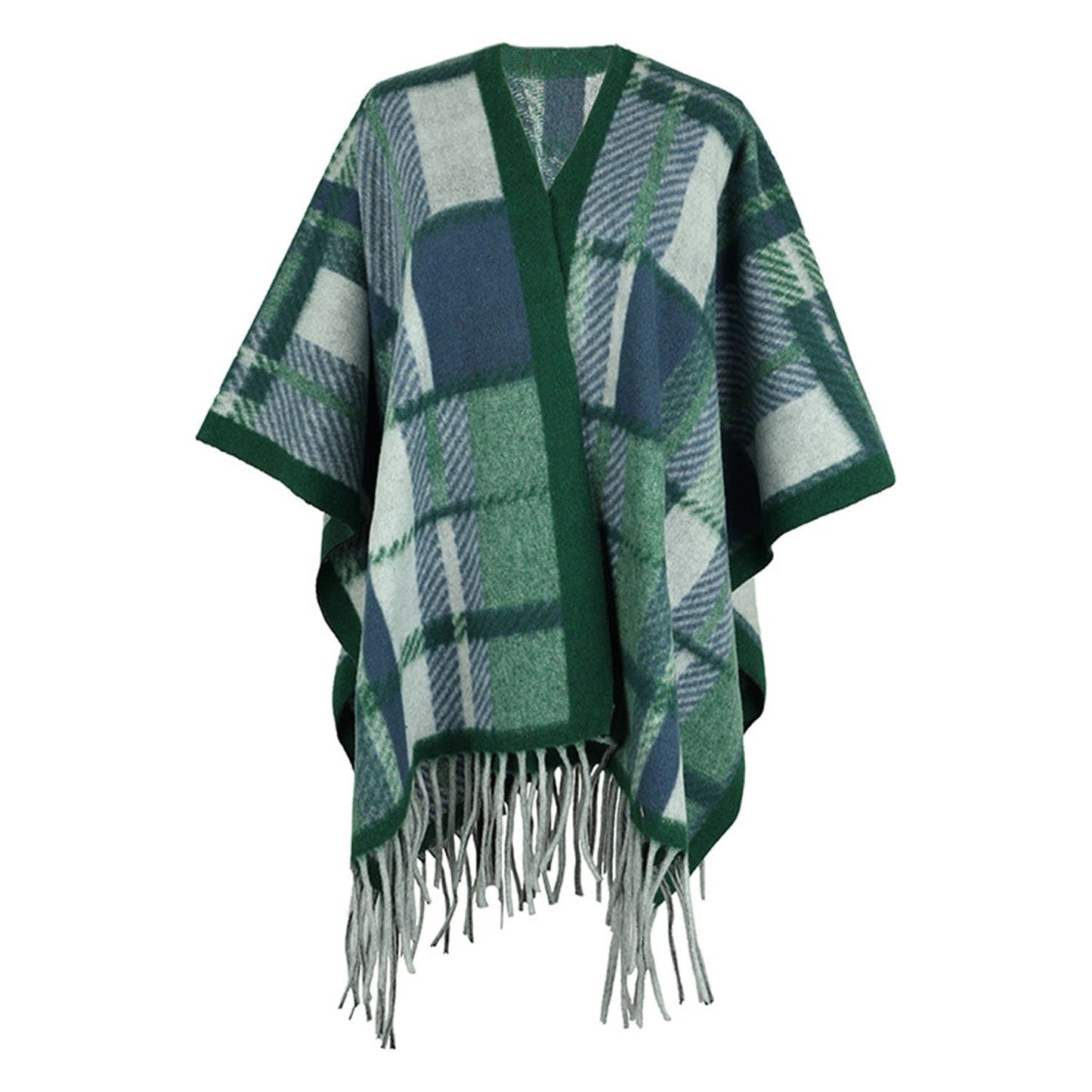 Cloak Sleeve Fringe Detail Poncho