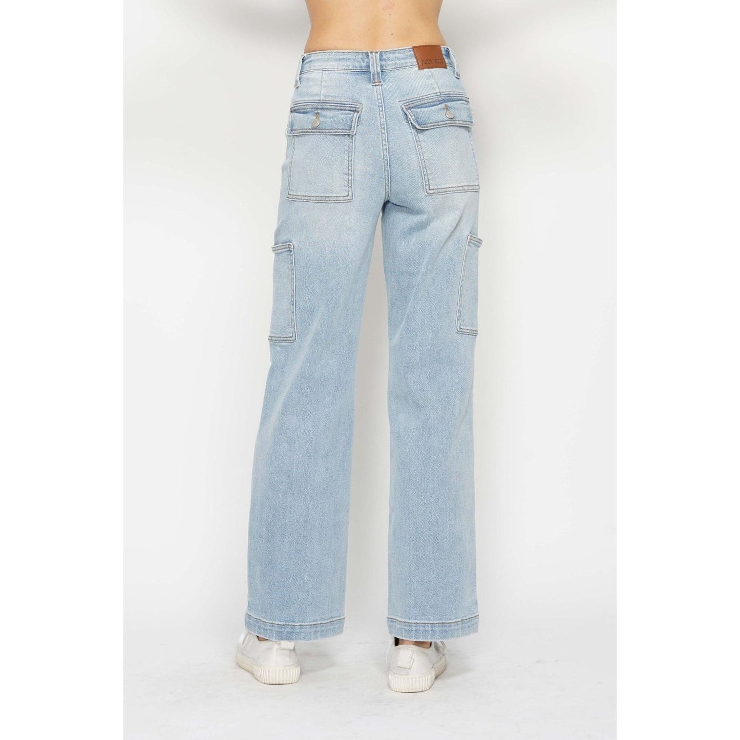 Judy Blue Full Size High Waist Straight Cargo Jeans