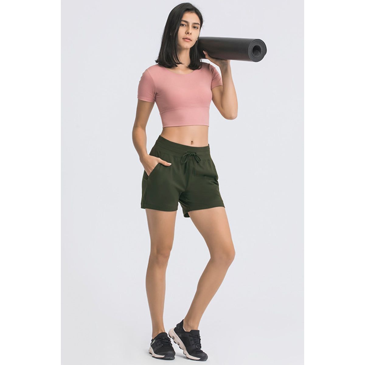 Waist Tie Active Shorts