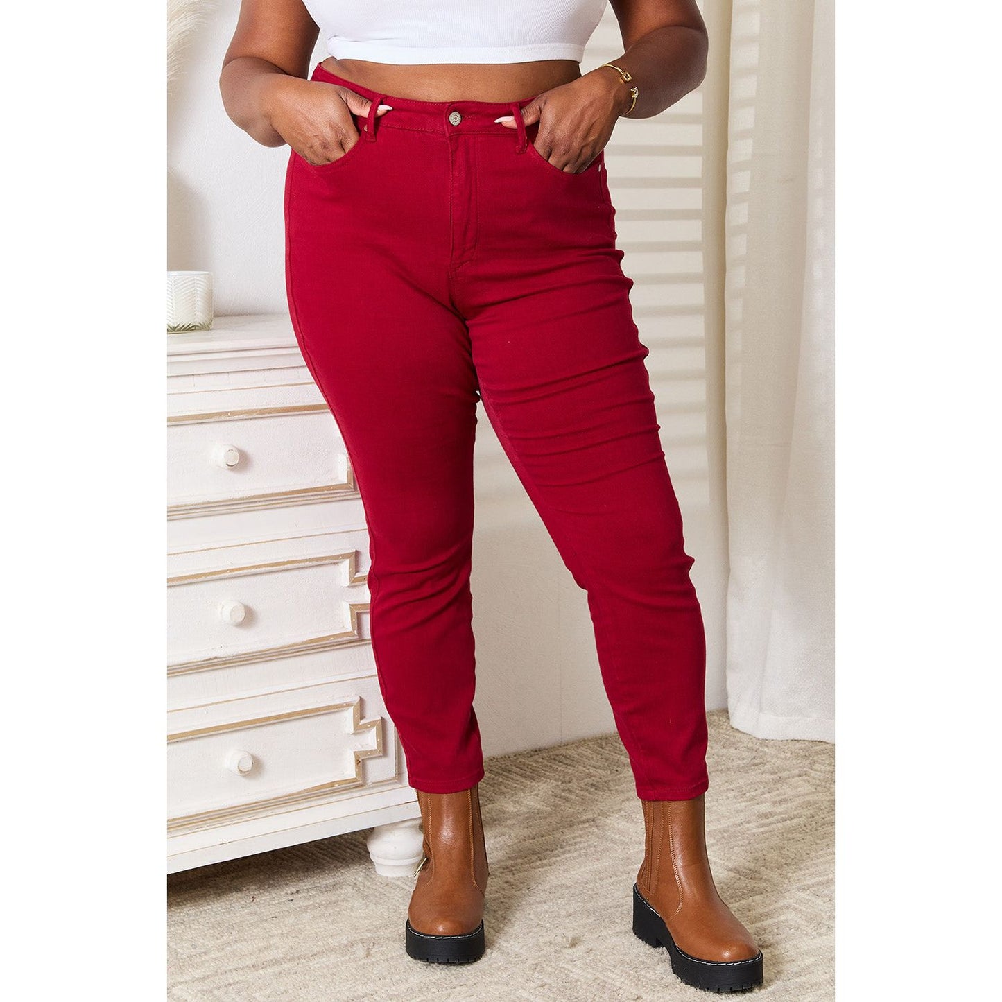 Judy Blue Full Size High Waist Tummy Control Skinny Jeans